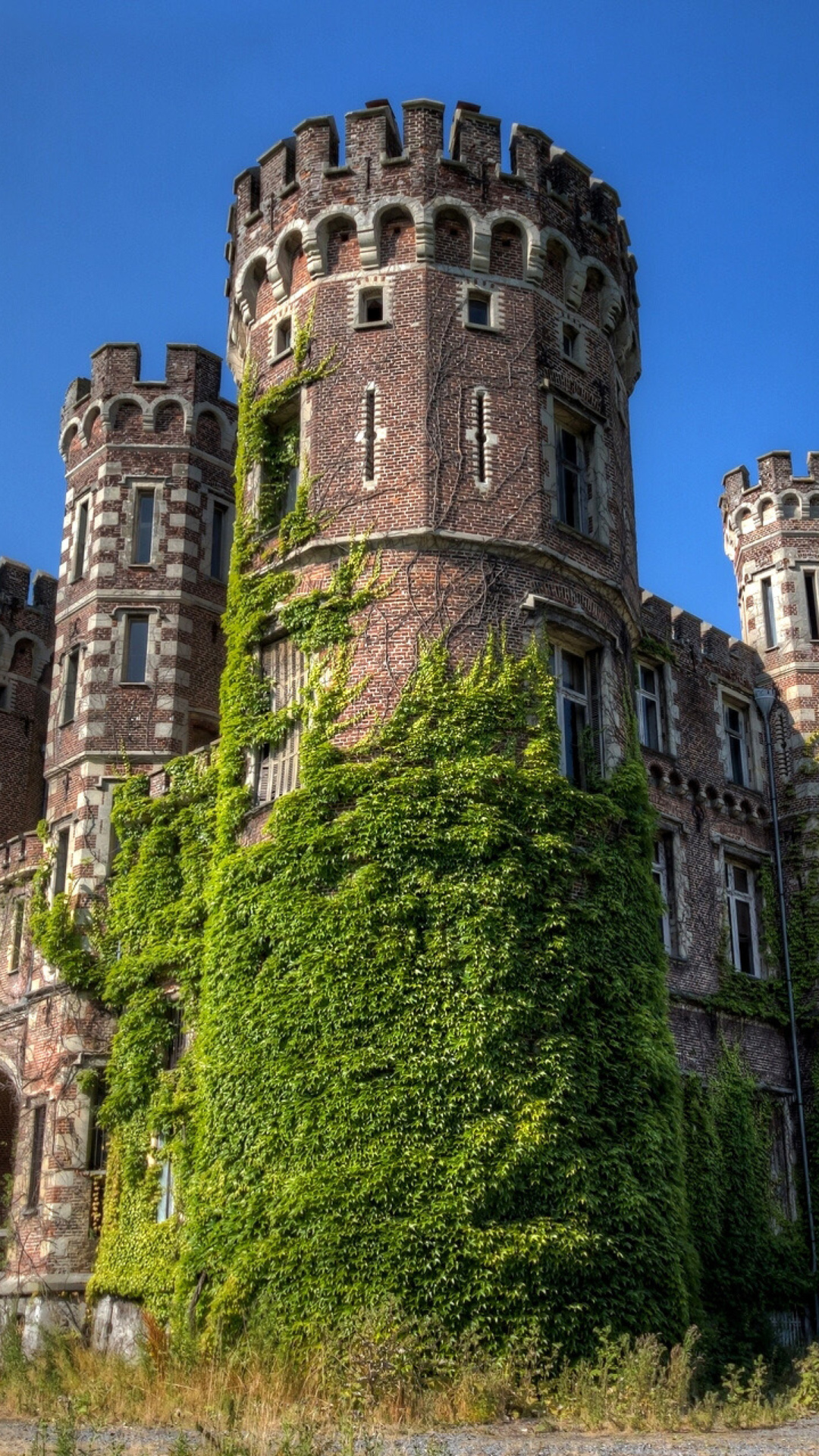 Chateau La Foret, Belgium castle wallpaper, 1080x1920 Full HD Phone