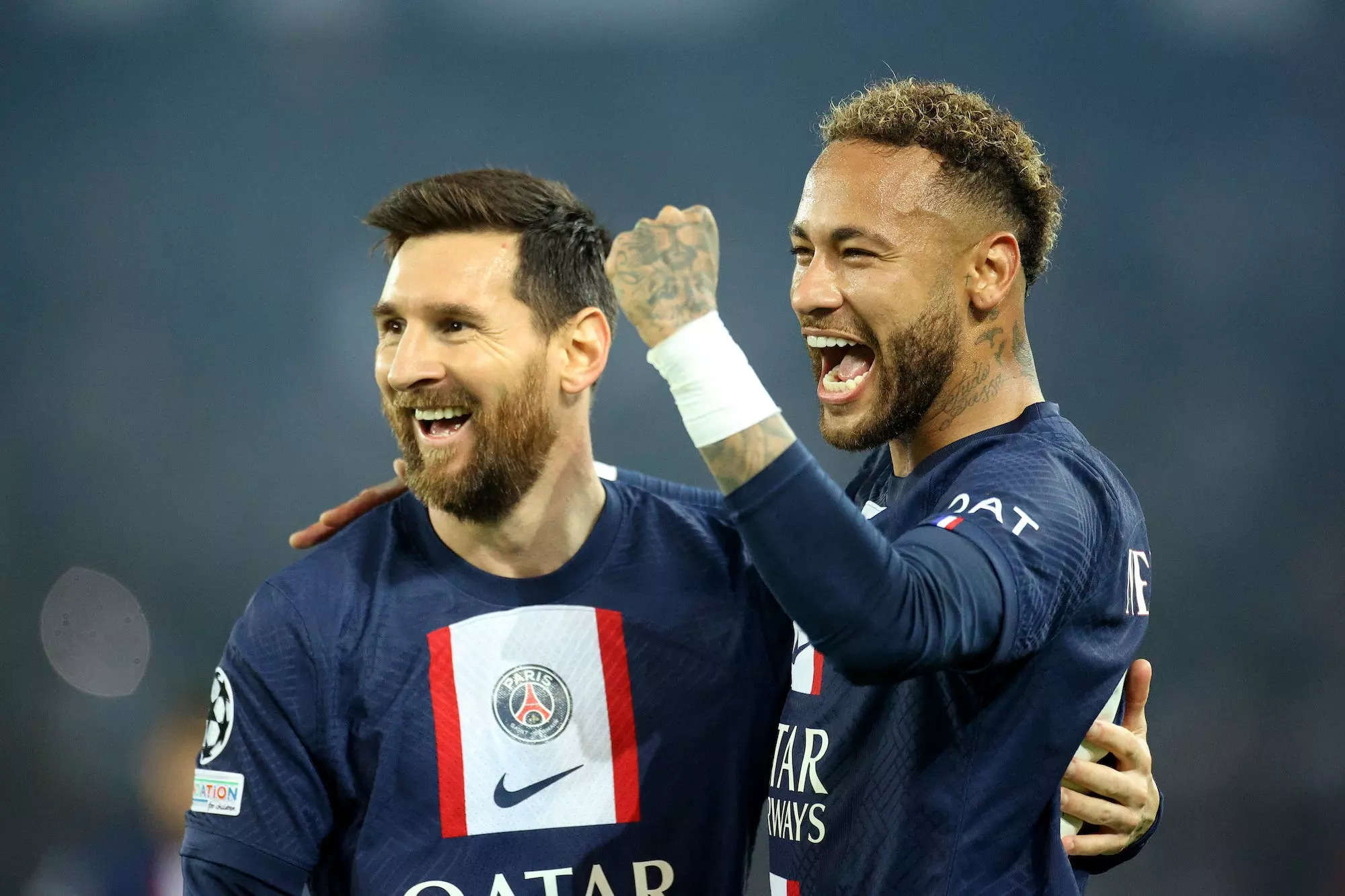 Lionel Messi, Neymar Jr, Paris Saint-Germain kit, HD Desktop wallpaper
