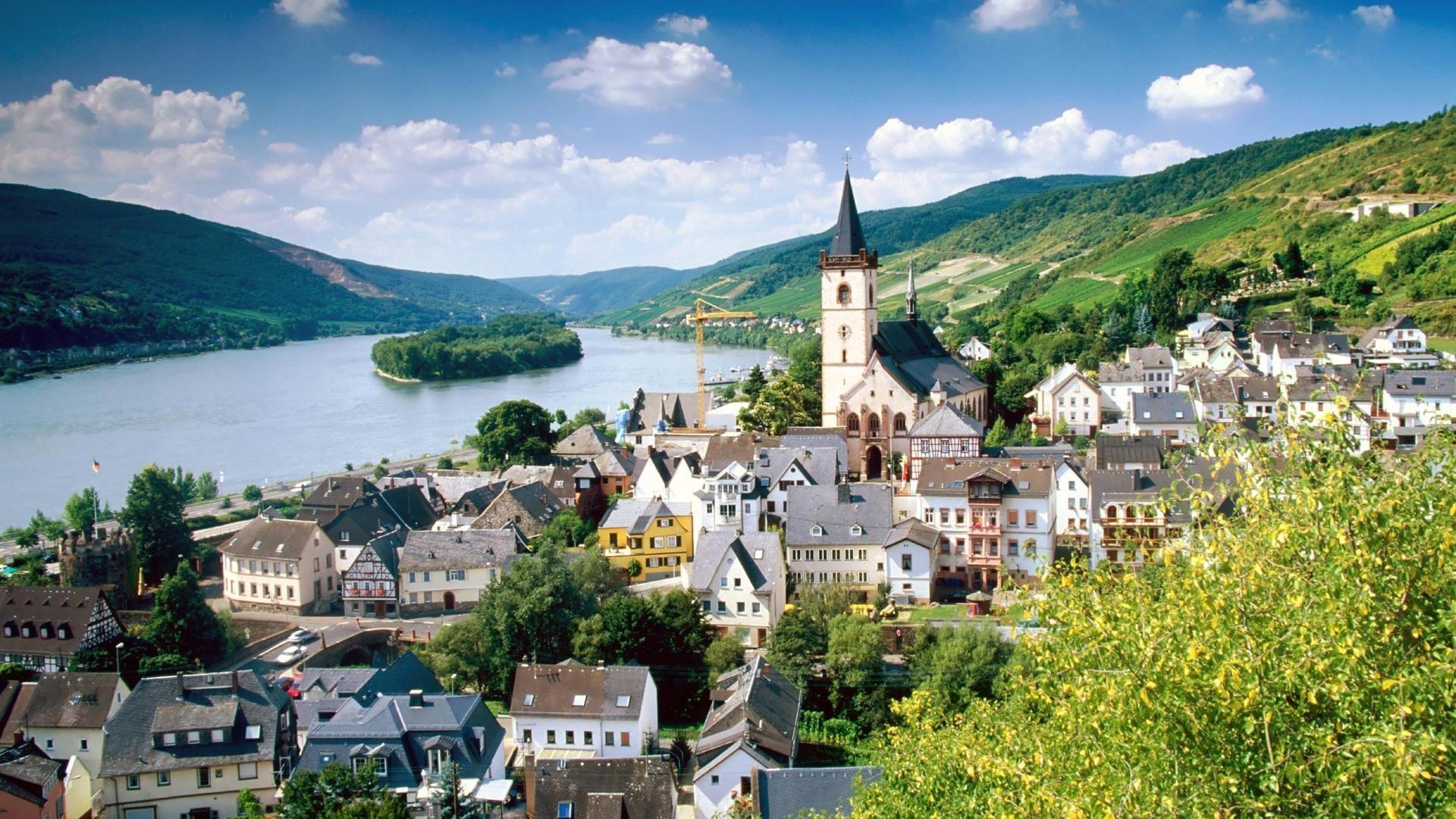 The Rhine River, river wallpapers, Europe, scenic, 1920x1080 Full HD Desktop