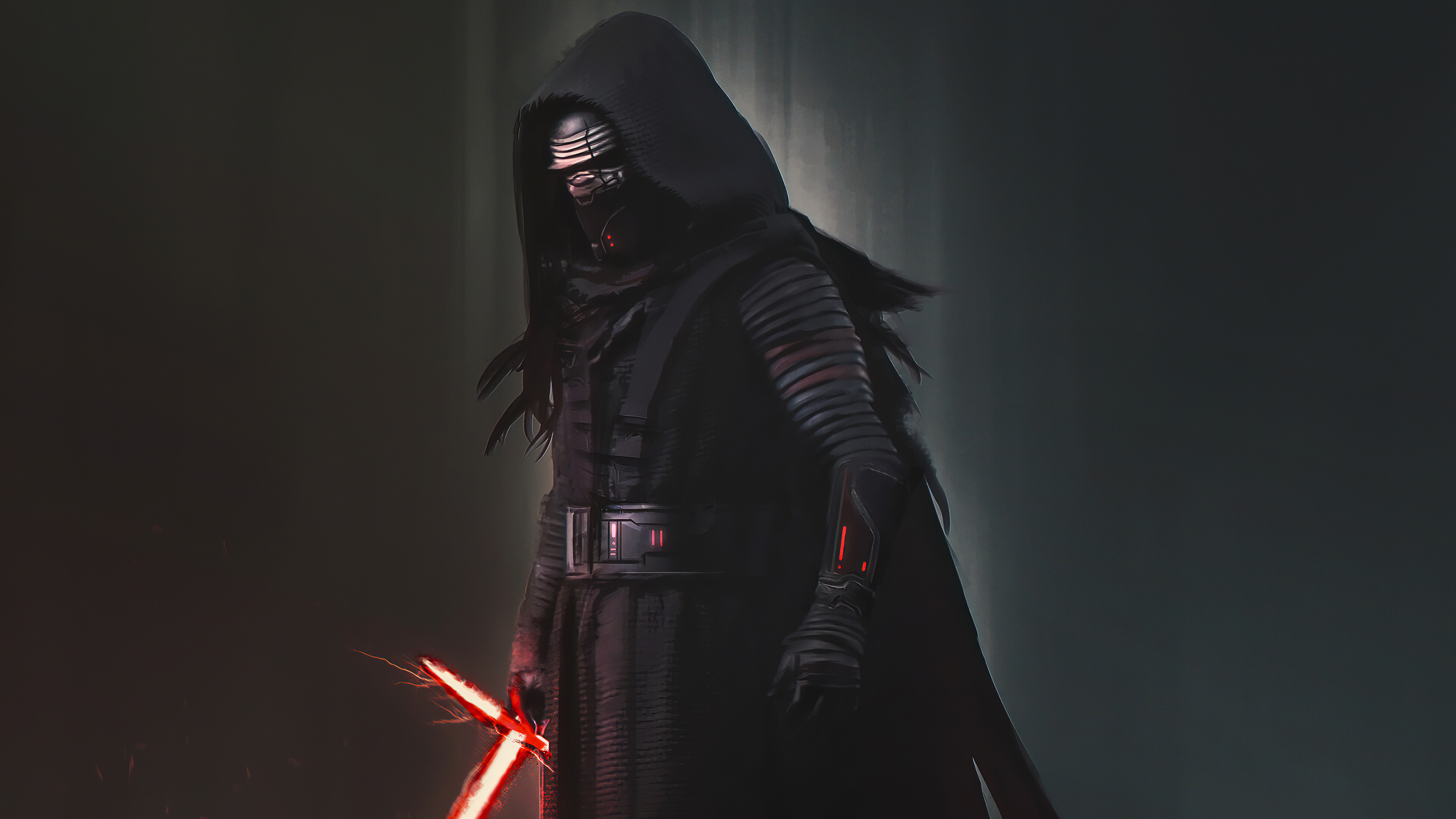 Kylo Ren Mask, 4k wallpaper imagery, Force-sensitive warrior, Supreme Leader's mask, 3840x2160 4K Desktop