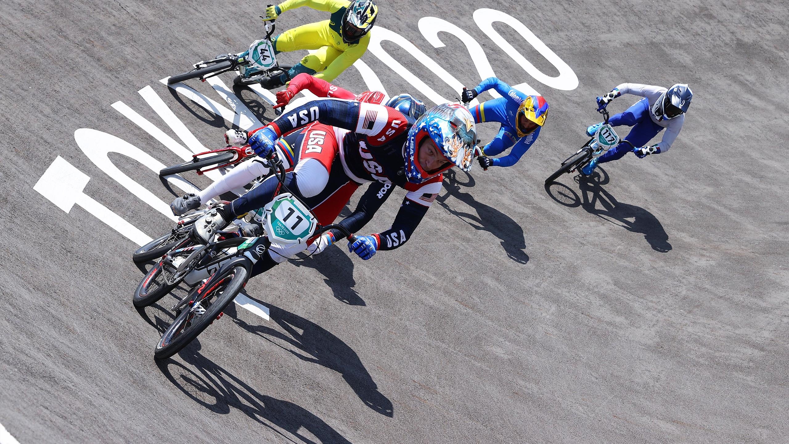 Cycling BMX Racing, Tokyo 2020, Defending bmx champion, Major crash, 2560x1440 HD Desktop