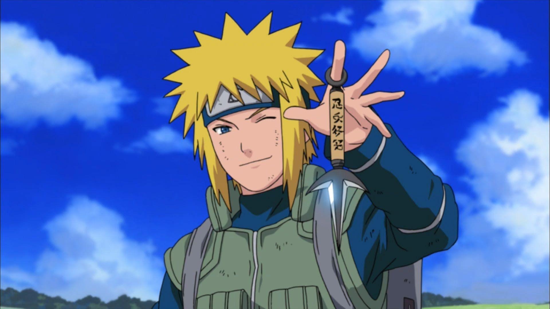 Minato Namikaze, Flying Thunder God kunai, Konohagakure headband, Full HD Desktop wallpaper