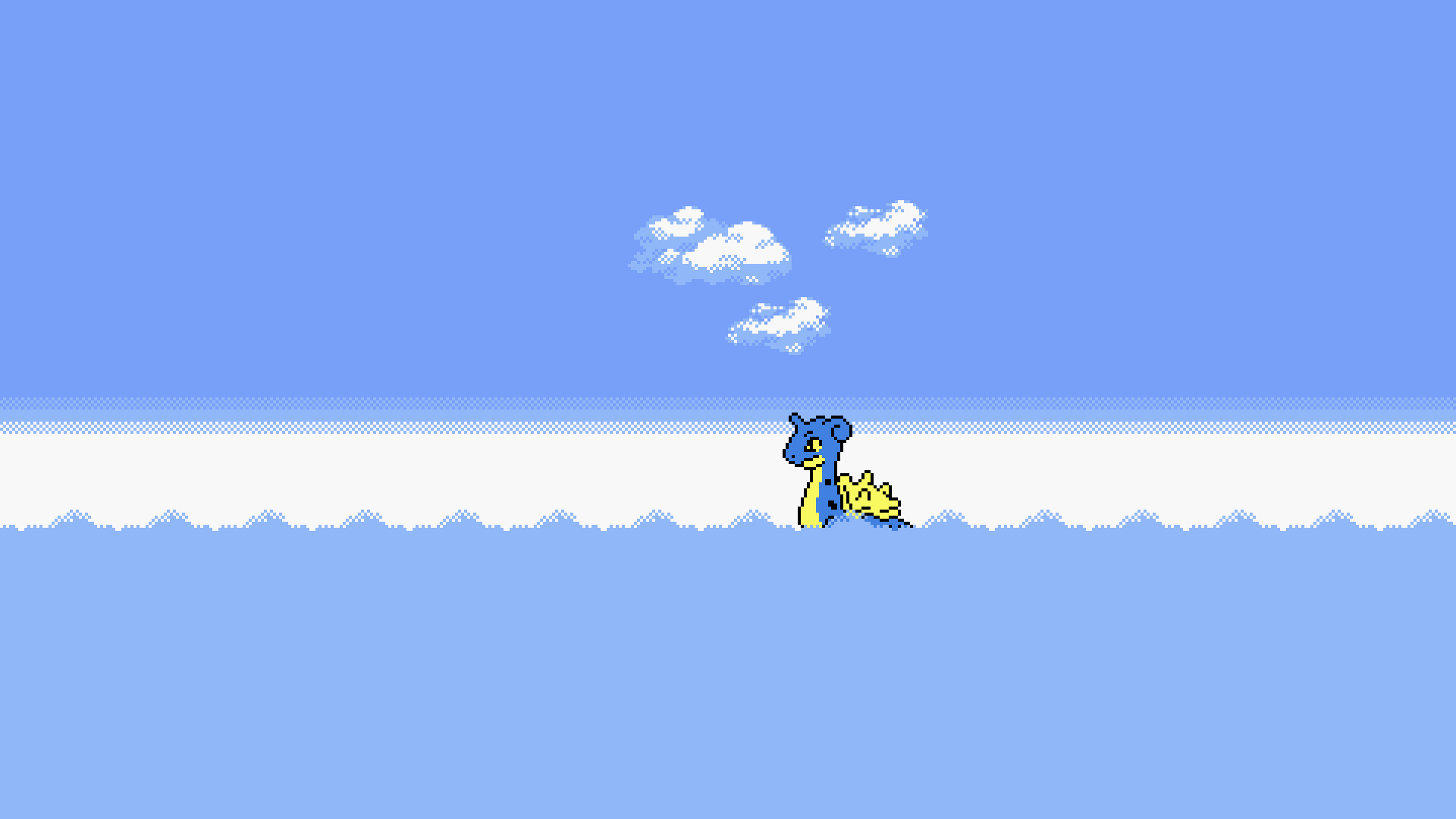 Lapras anime pixel art, Pokmon Lapras, Pixelated wallpaper, Retro gaming, 1920x1080 Full HD Desktop