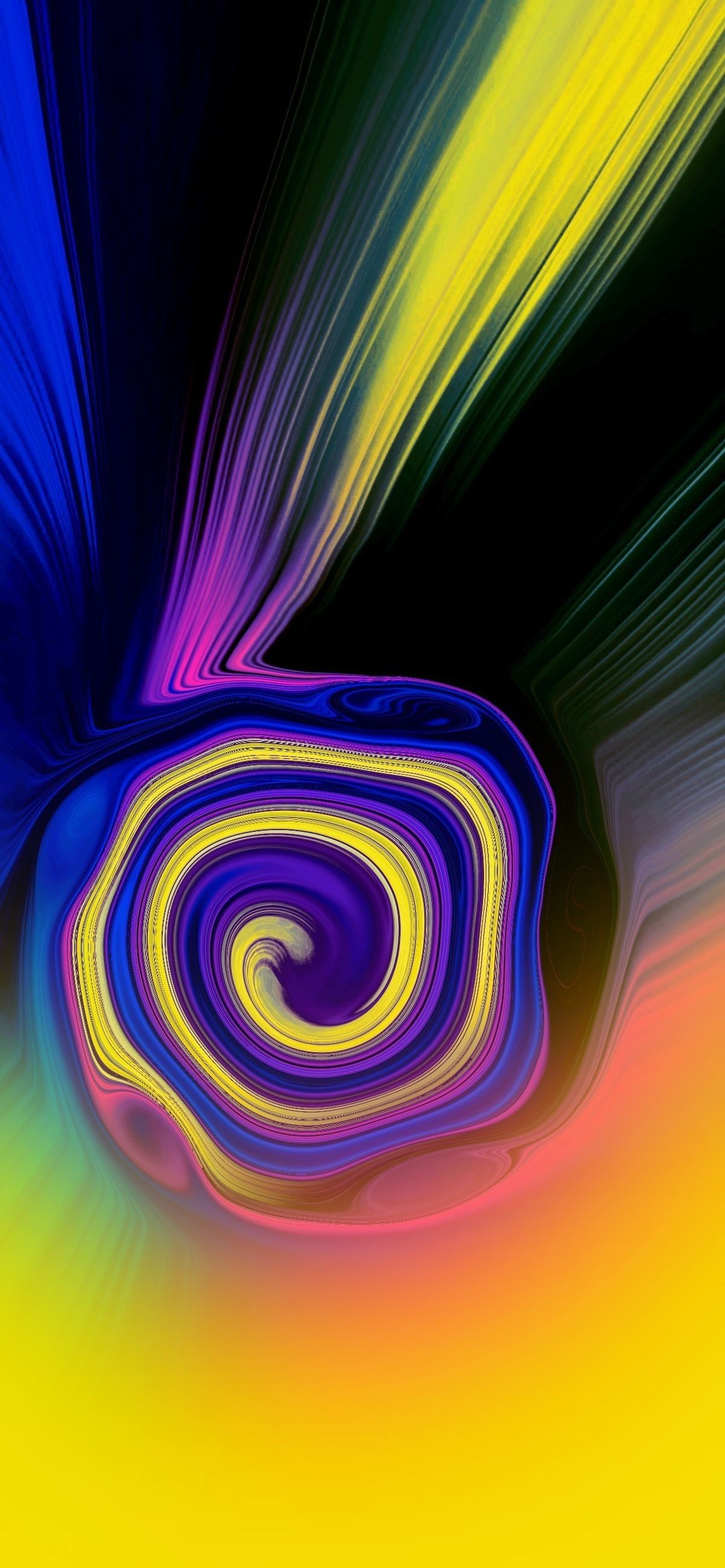 Amoled liquid gradient, Graphic wallpaper, Abstract art, Eye-catching design, 1200x2600 HD Phone