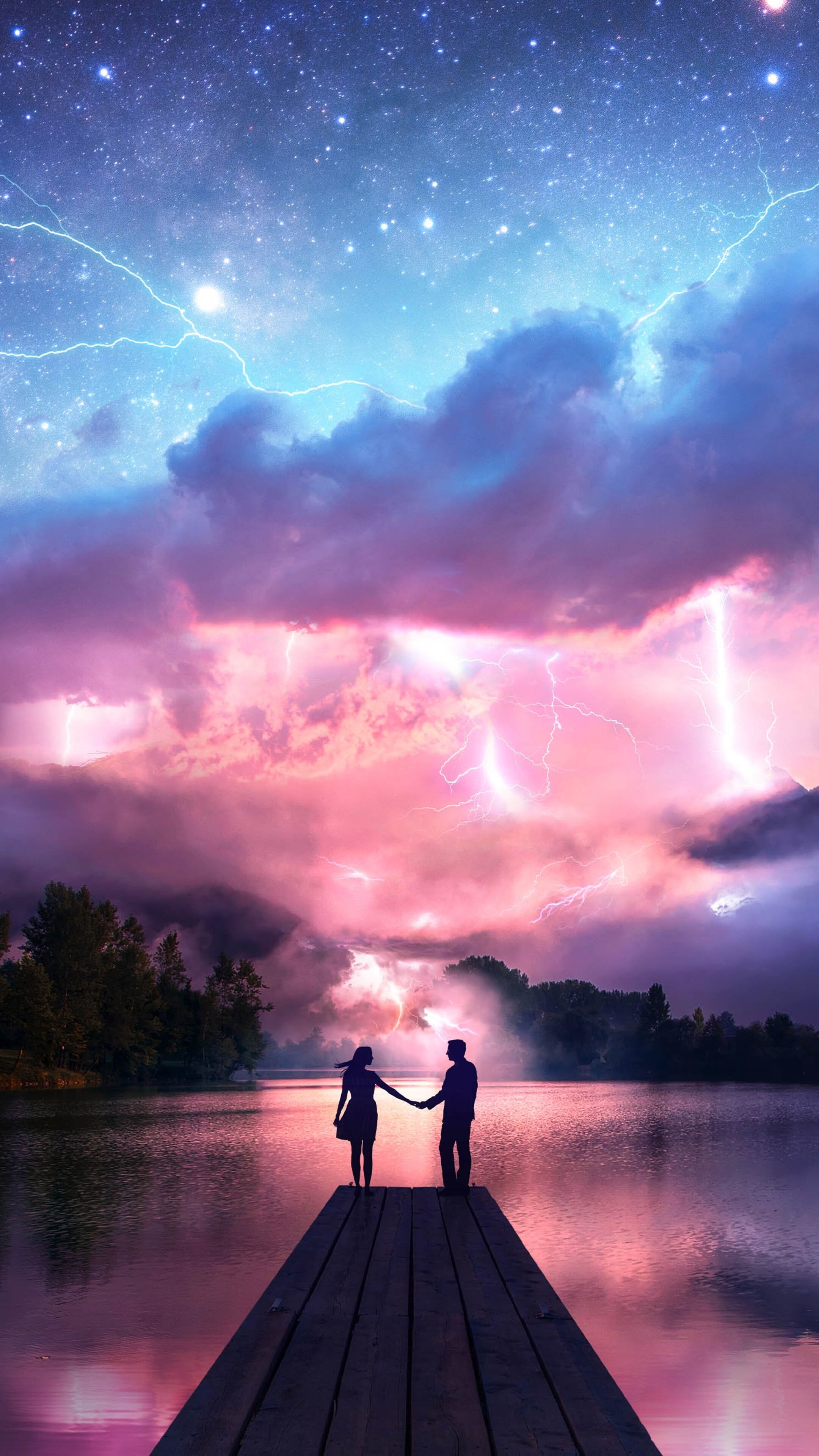 Electric, Love, Couple, Sony, 2160x3840 4K Phone