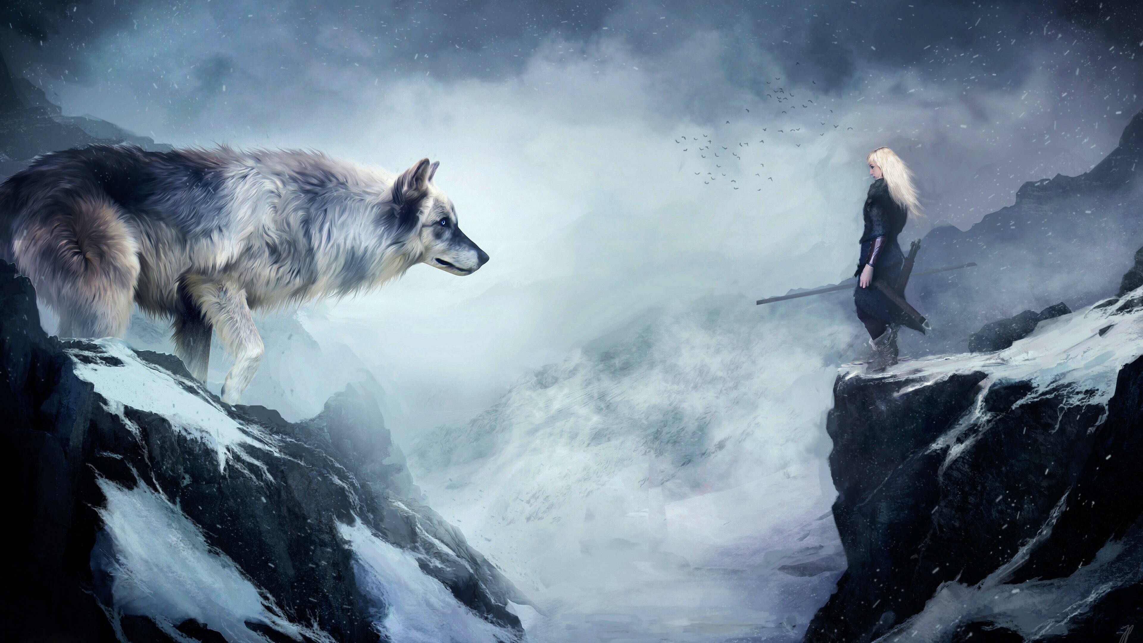 4K wolf wallpaper, Mesmerizing beauty, Exquisite details, Immersive experience, 3840x2160 4K Desktop