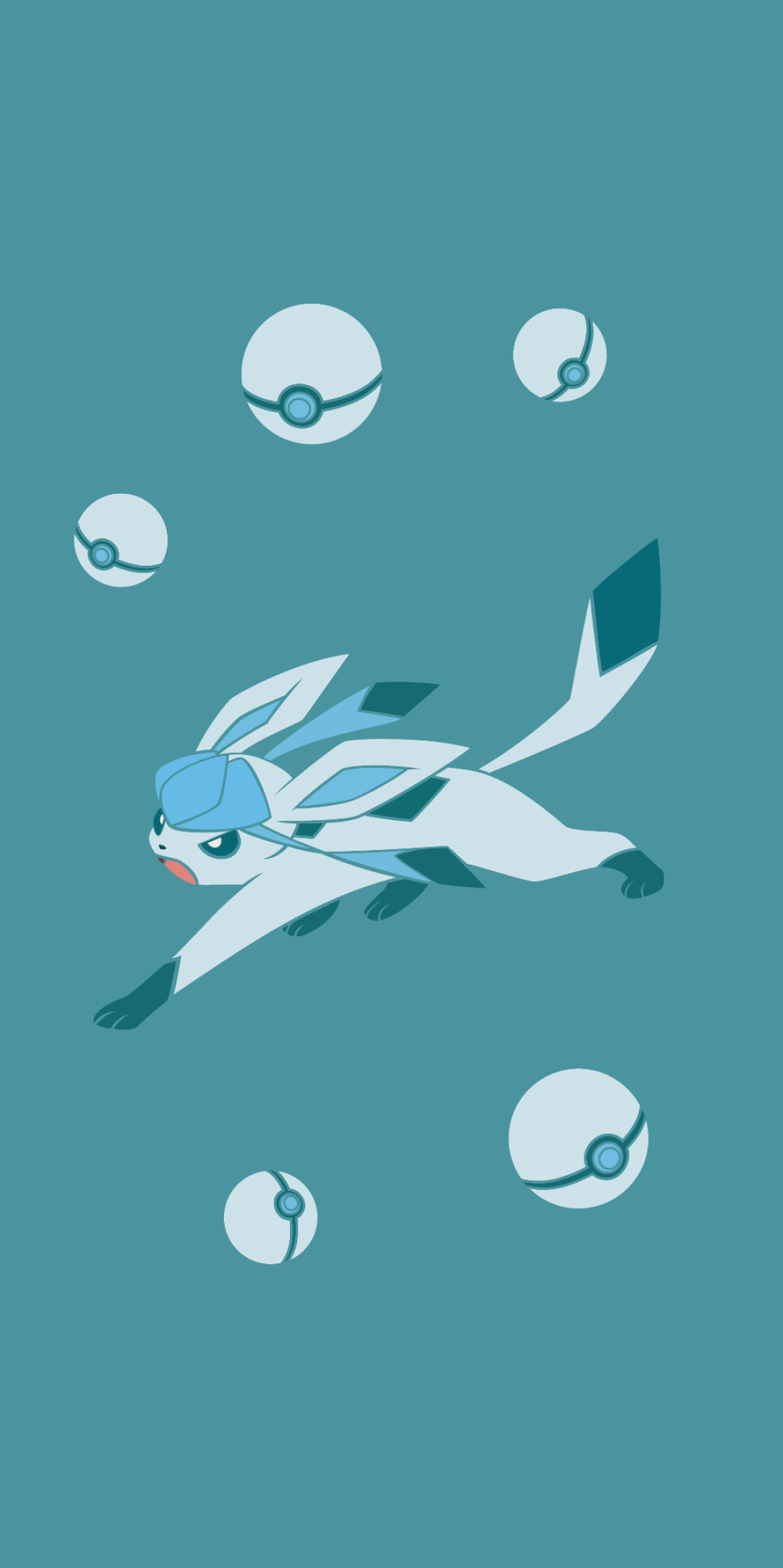 Glaceon phone wallpaper, RPokemon community, Personalized backgrounds, Pokemon-themed, 1080x2170 HD Phone