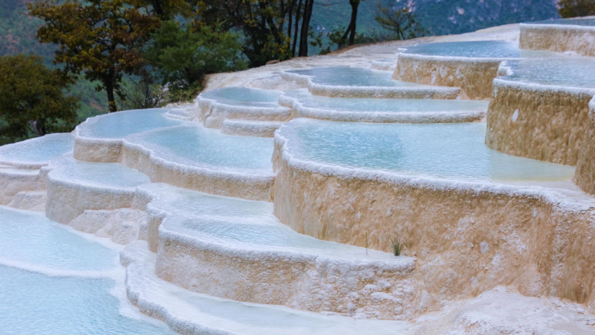 Pamukkale, Turkey, Travels, Baishuitai terraces, 1920x1080 Full HD Desktop