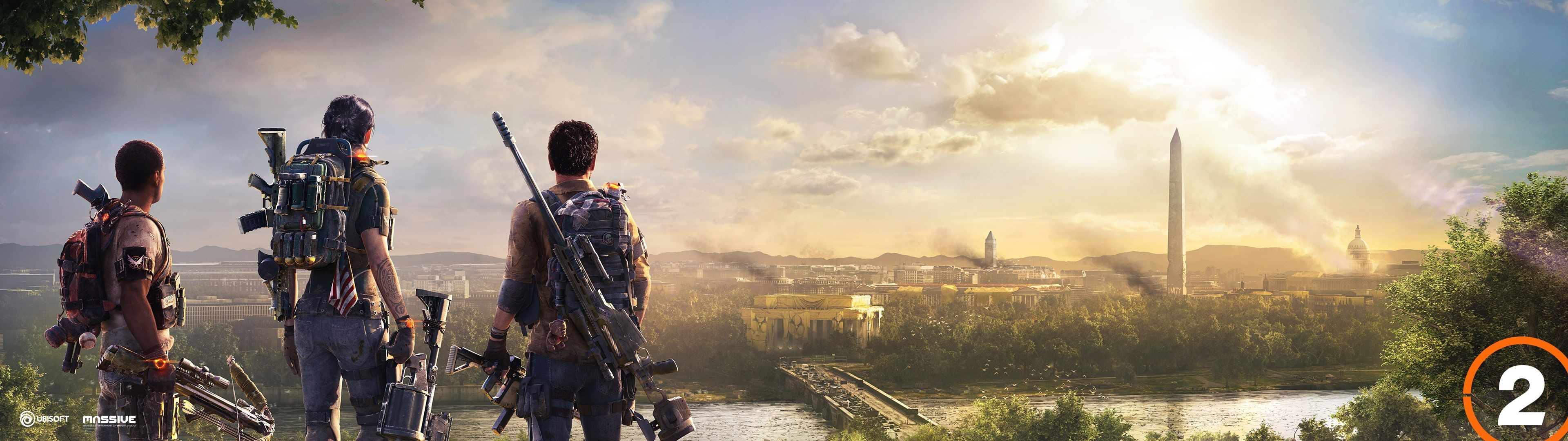 The Division 2, Ubisoft, Concept art, Dual monitors, 3840x1080 Dual Screen Desktop