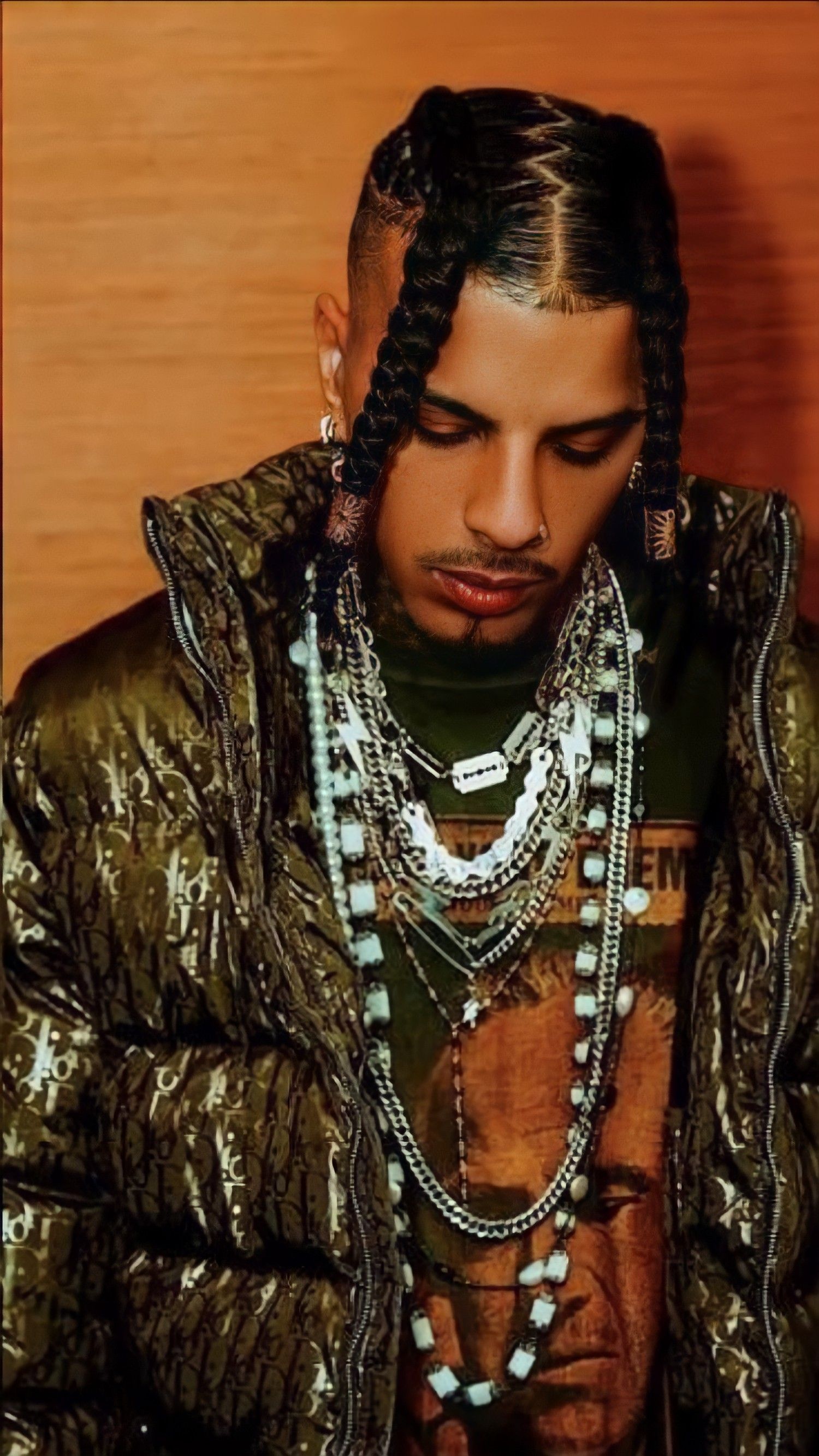 Rauw Alejandro's hairstyles, Beautiful curly hair, Braided styles, Style inspiration, 1500x2670 HD Phone