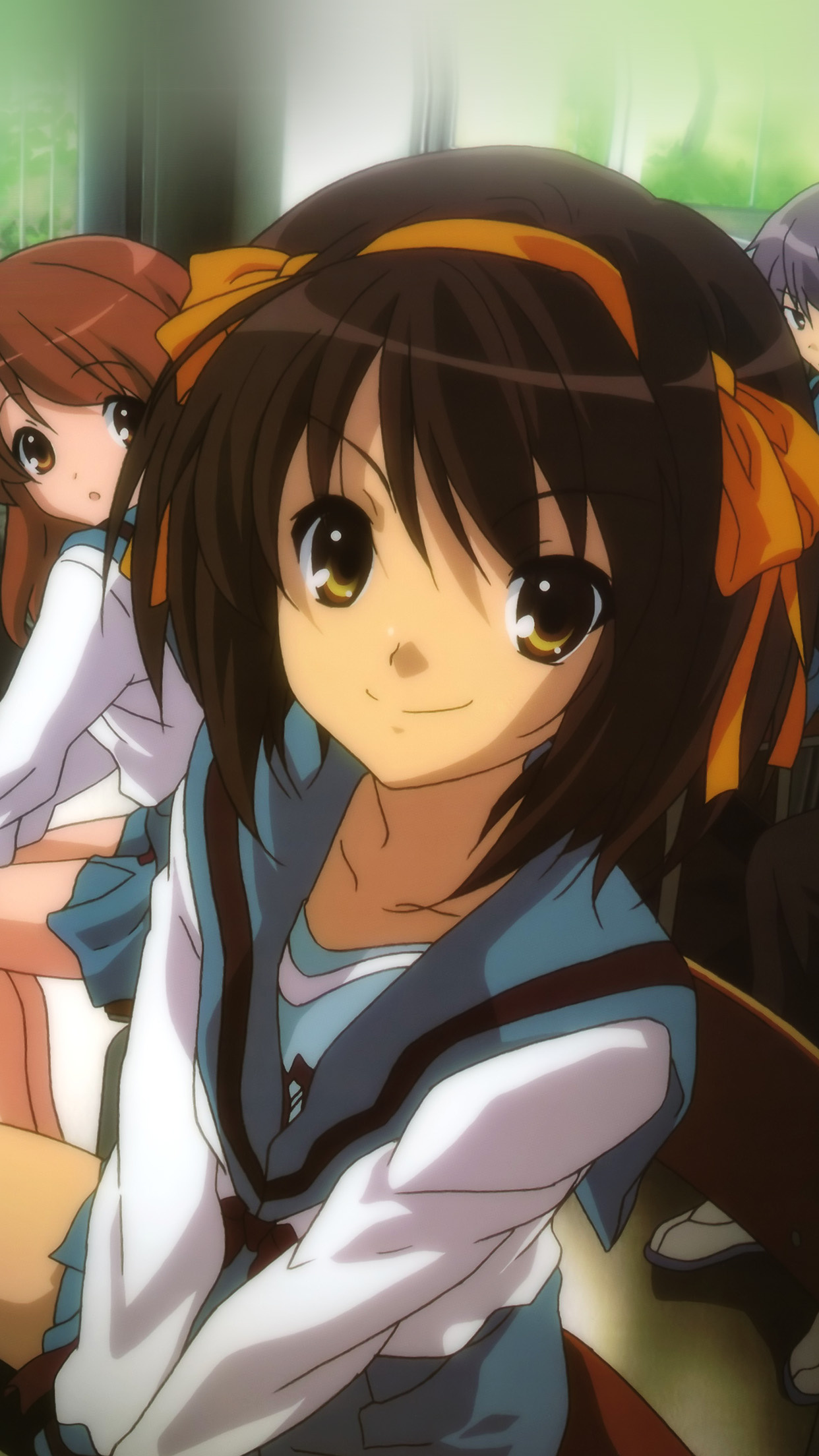 The Melancholy of Haruhi Suzumiya, Ao50, Anime art, 1250x2210 HD Phone