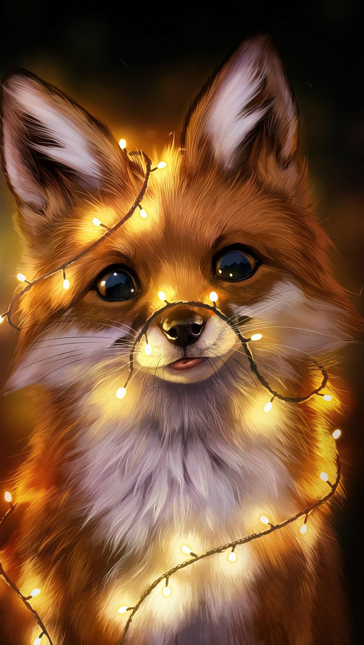 Tangled in lights, 4K wallpaper, Bright colors, Festive atmosphere, 1220x2160 HD Phone