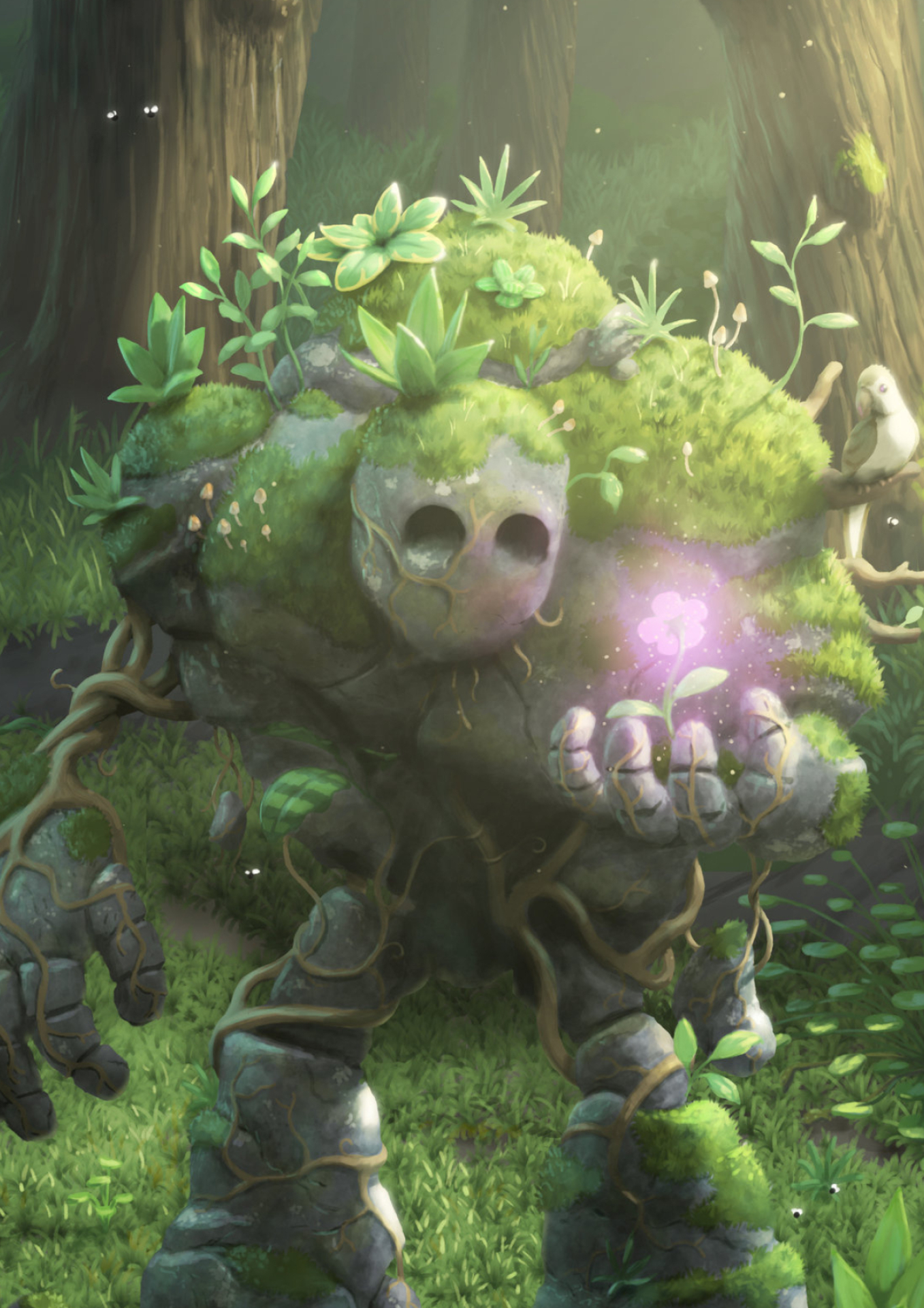 Garden Golem, Artistic creation, Nature-inspired, Serene guardian, 1360x1920 HD Phone