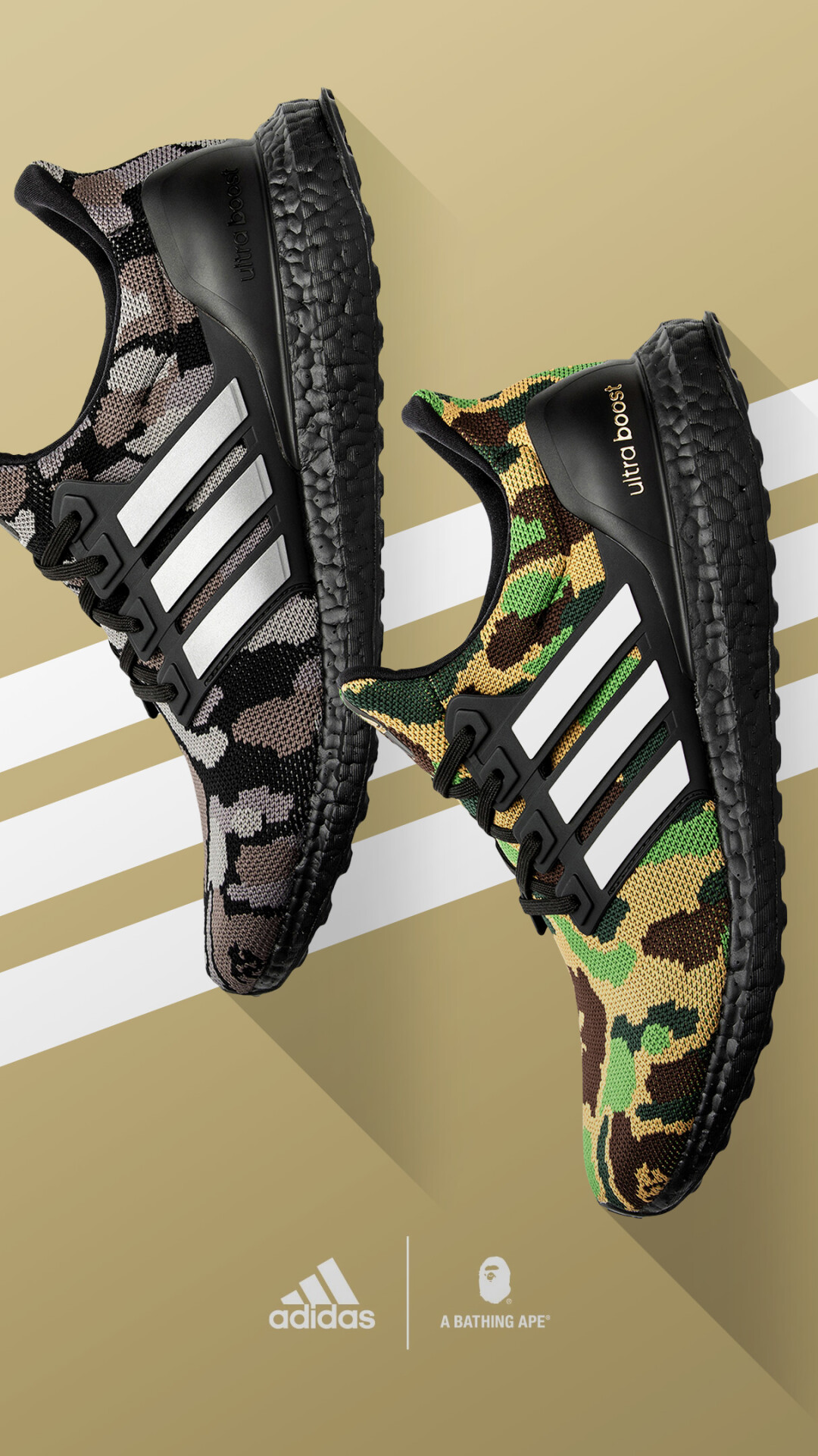 Bape Ultra Boost, Adidas Wallpaper, 1080x1920 Full HD Phone