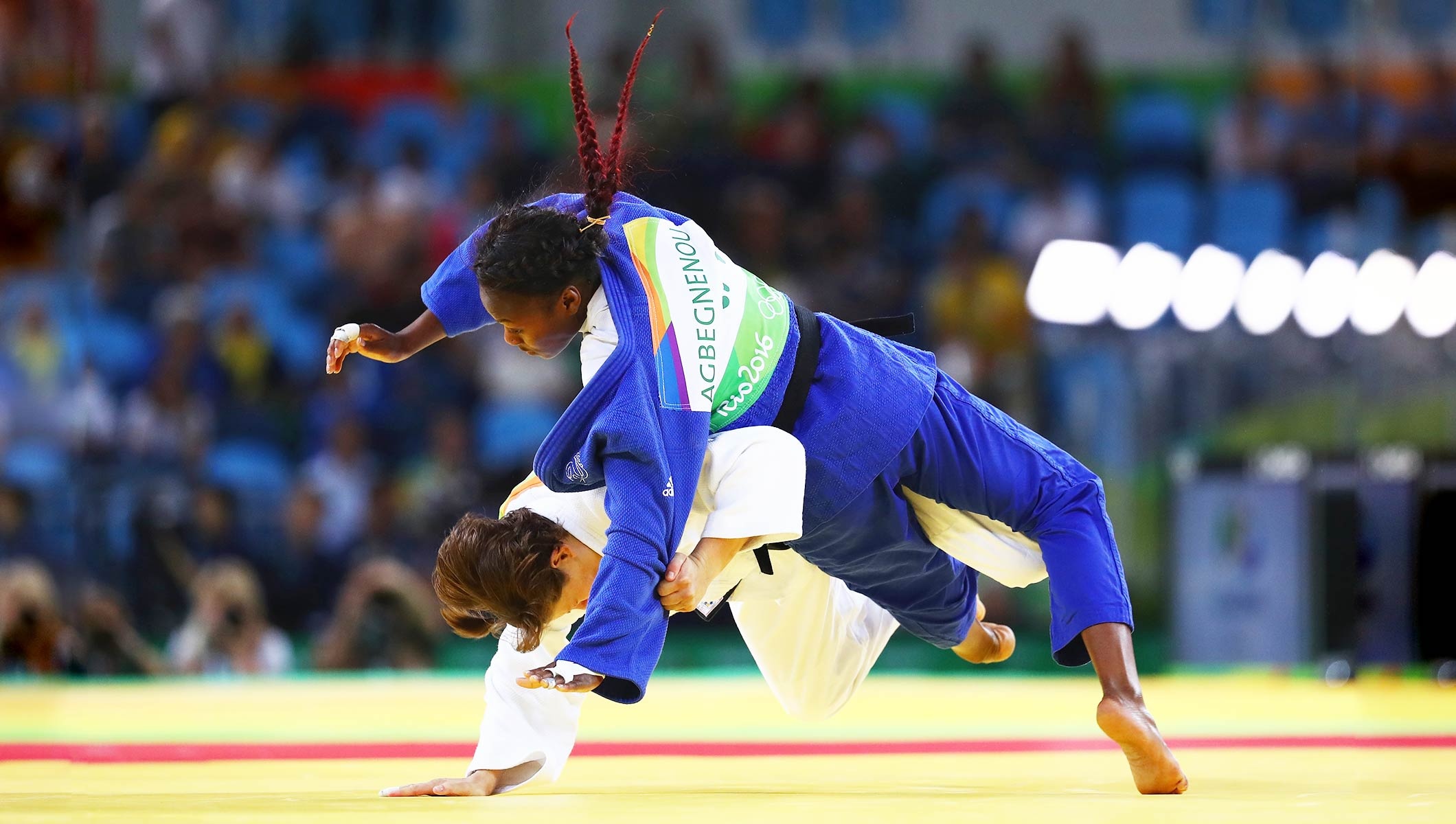 Clarisse Agbegnenou's journey, Olympic channel podcast, Ambitious Scorpio, Inspiring stories, 2120x1200 HD Desktop