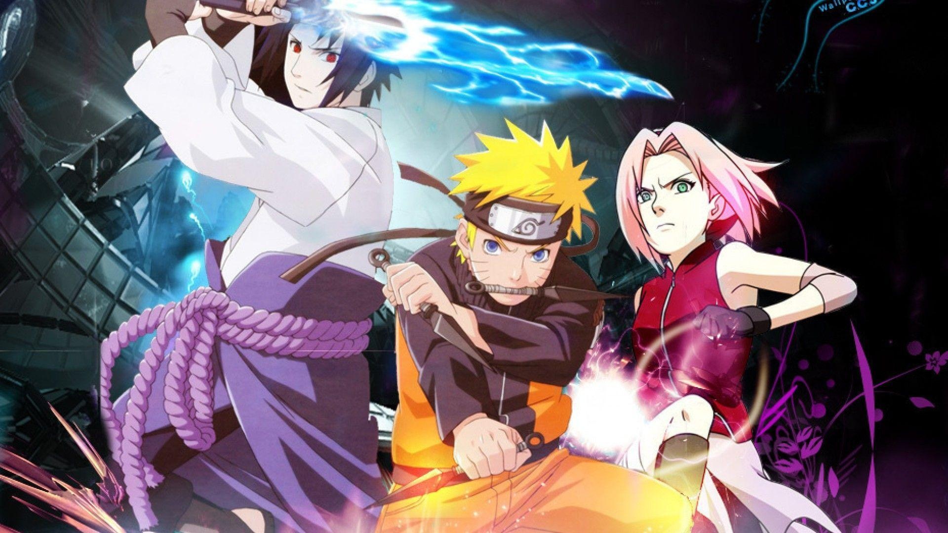 Sasuke Uchiha, Naruto Uzumaki, Sakura Haruno, Full HD Desktop wallpaper