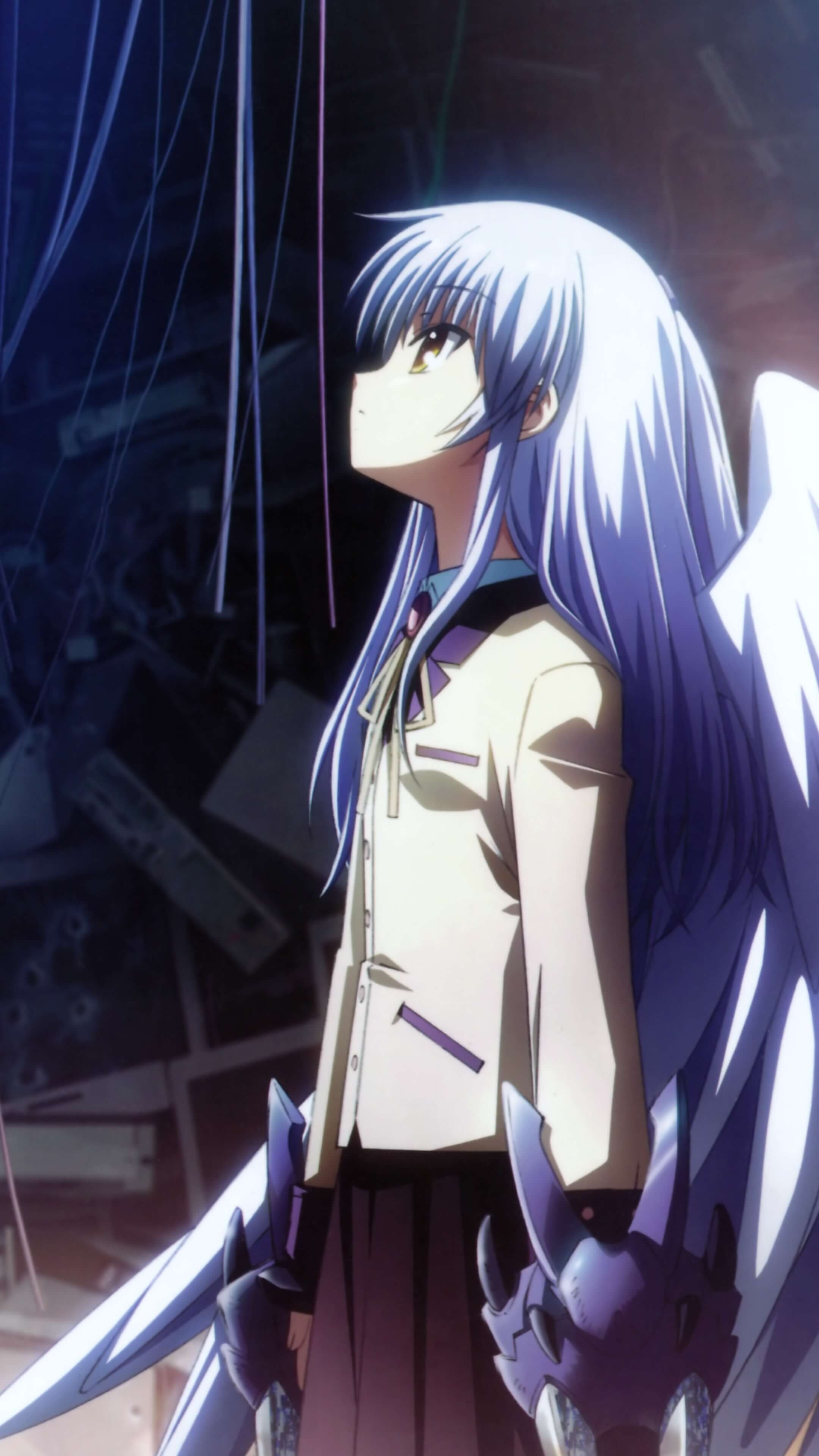 Angel Beats!, Abfahrt Diktat Beschreibend, Kanade, 2160x3840 4K Phone