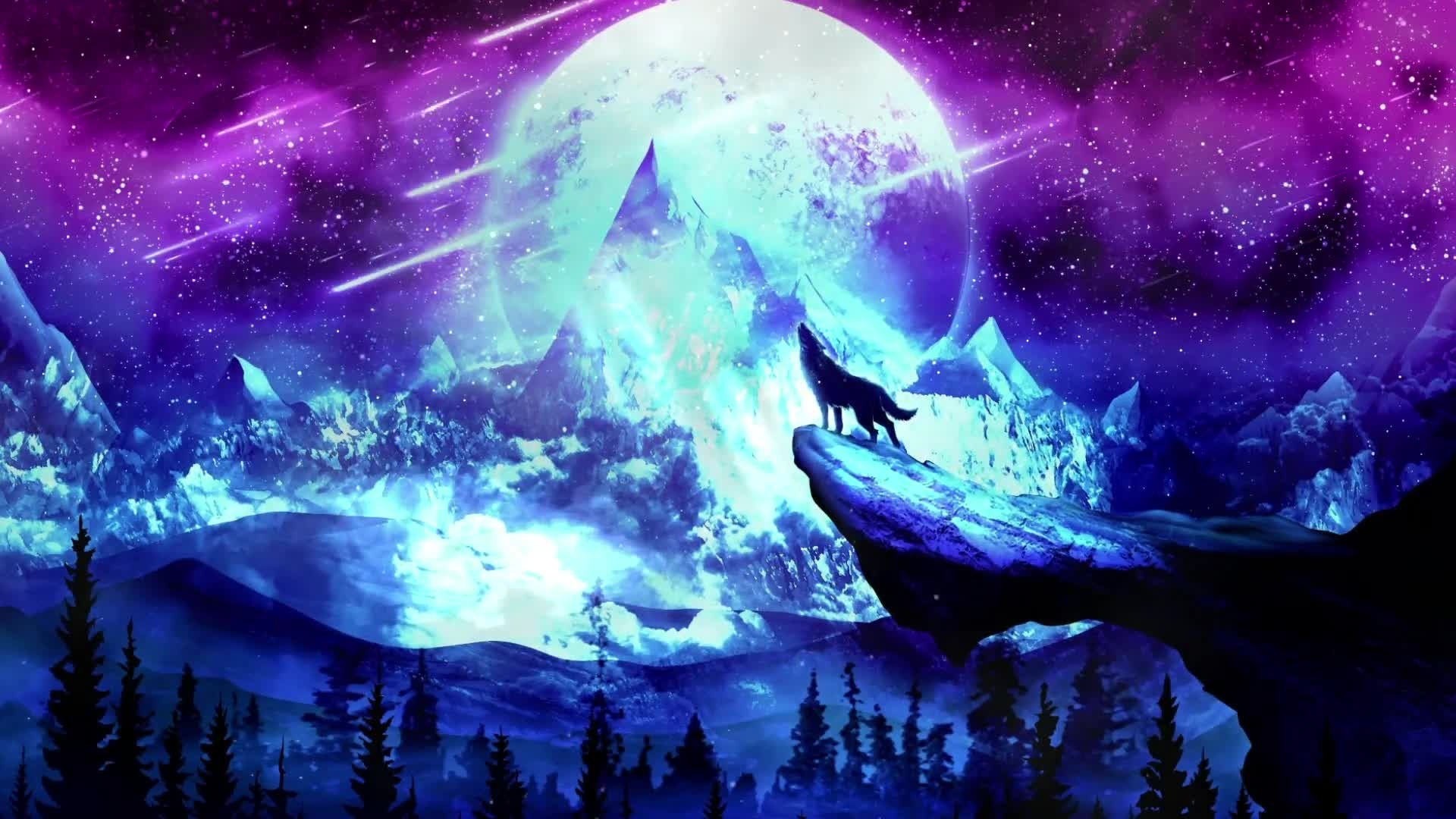 Meteoric shower, Howling Wolf Wallpaper, 1920x1080 Full HD Desktop