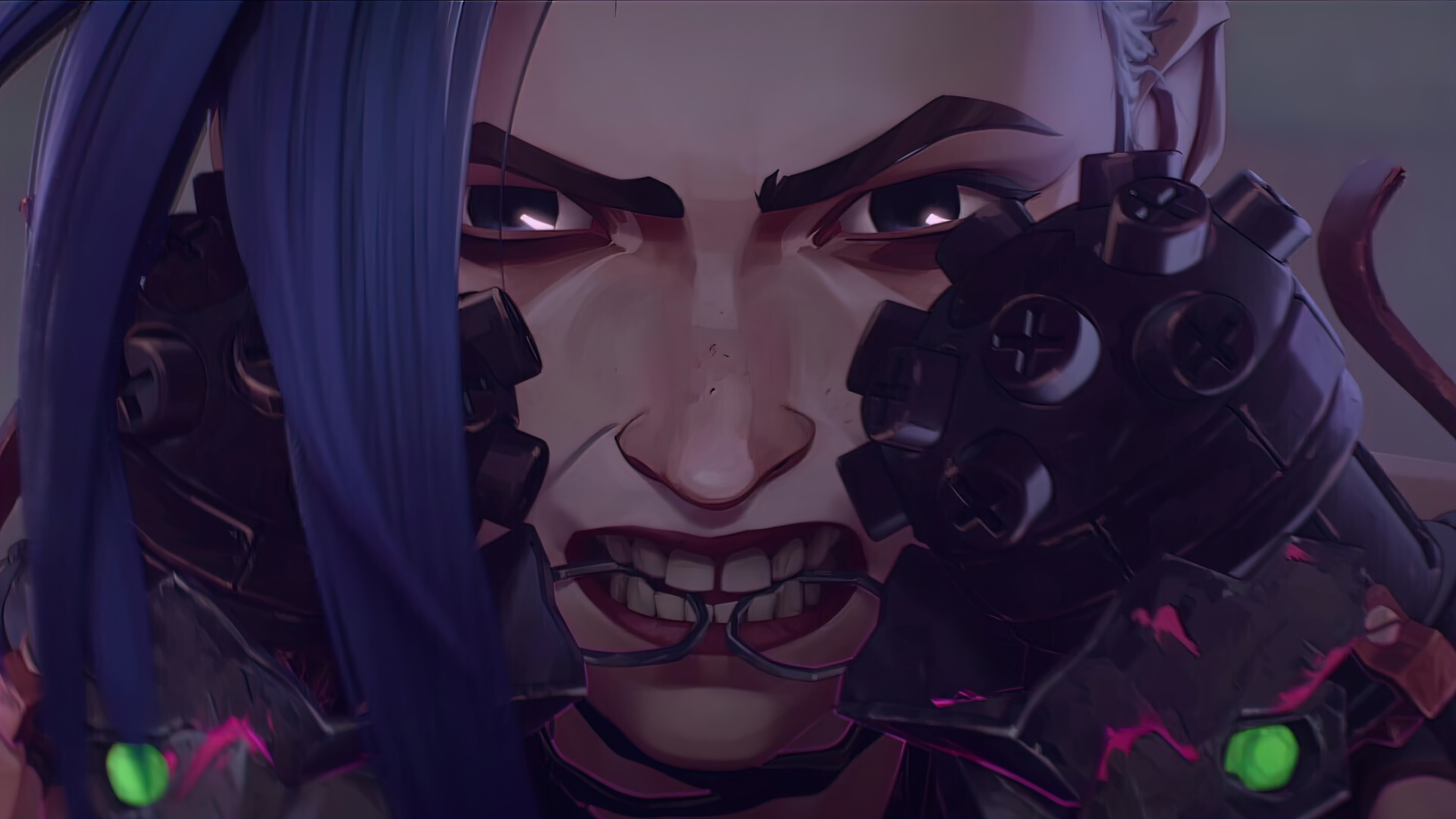 Arcane: League of Legends, Jinx character, Vibrant colors, Netflix series, 3840x2160 4K Desktop