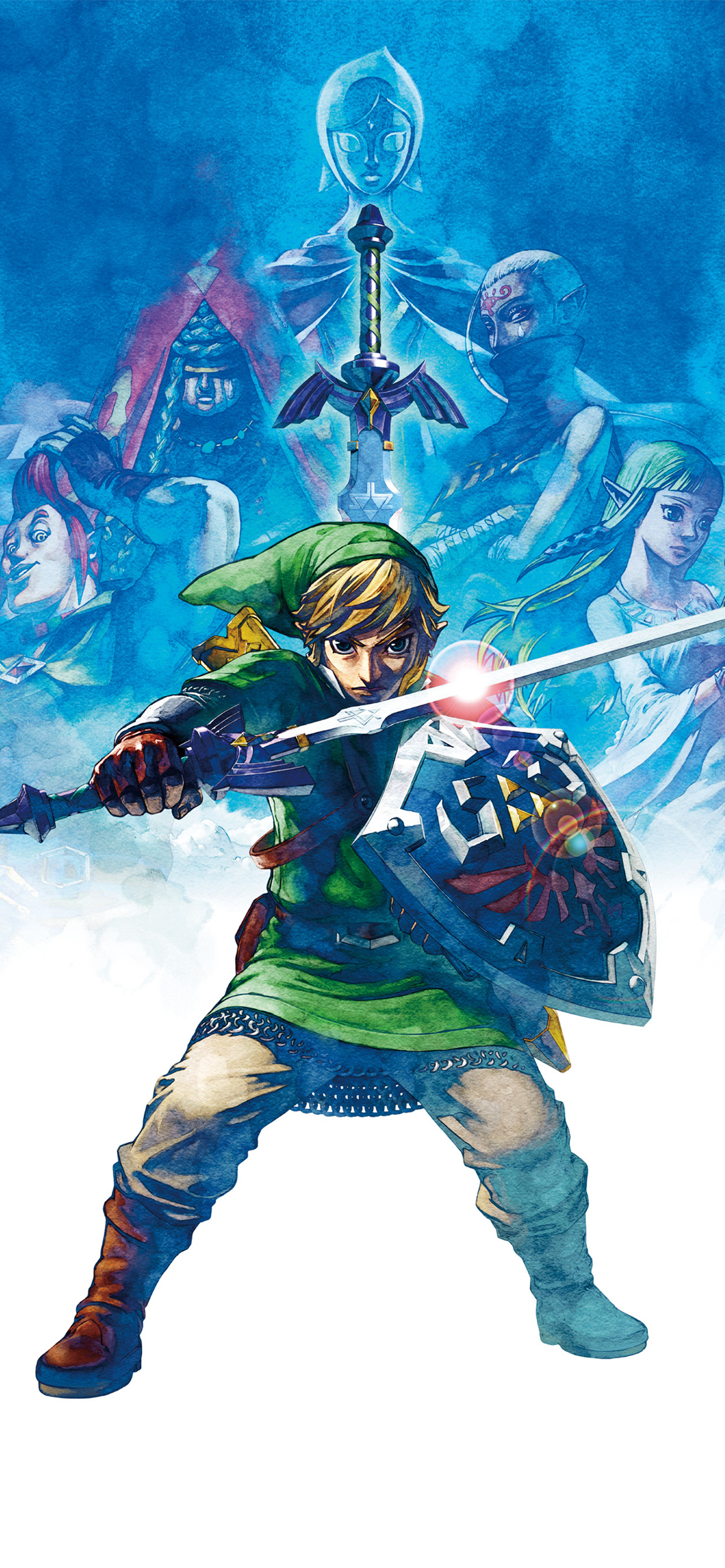 Skyward Sword artwork, Gaming marvel, Heroic legend, Visual wonder, 1290x2780 HD Phone