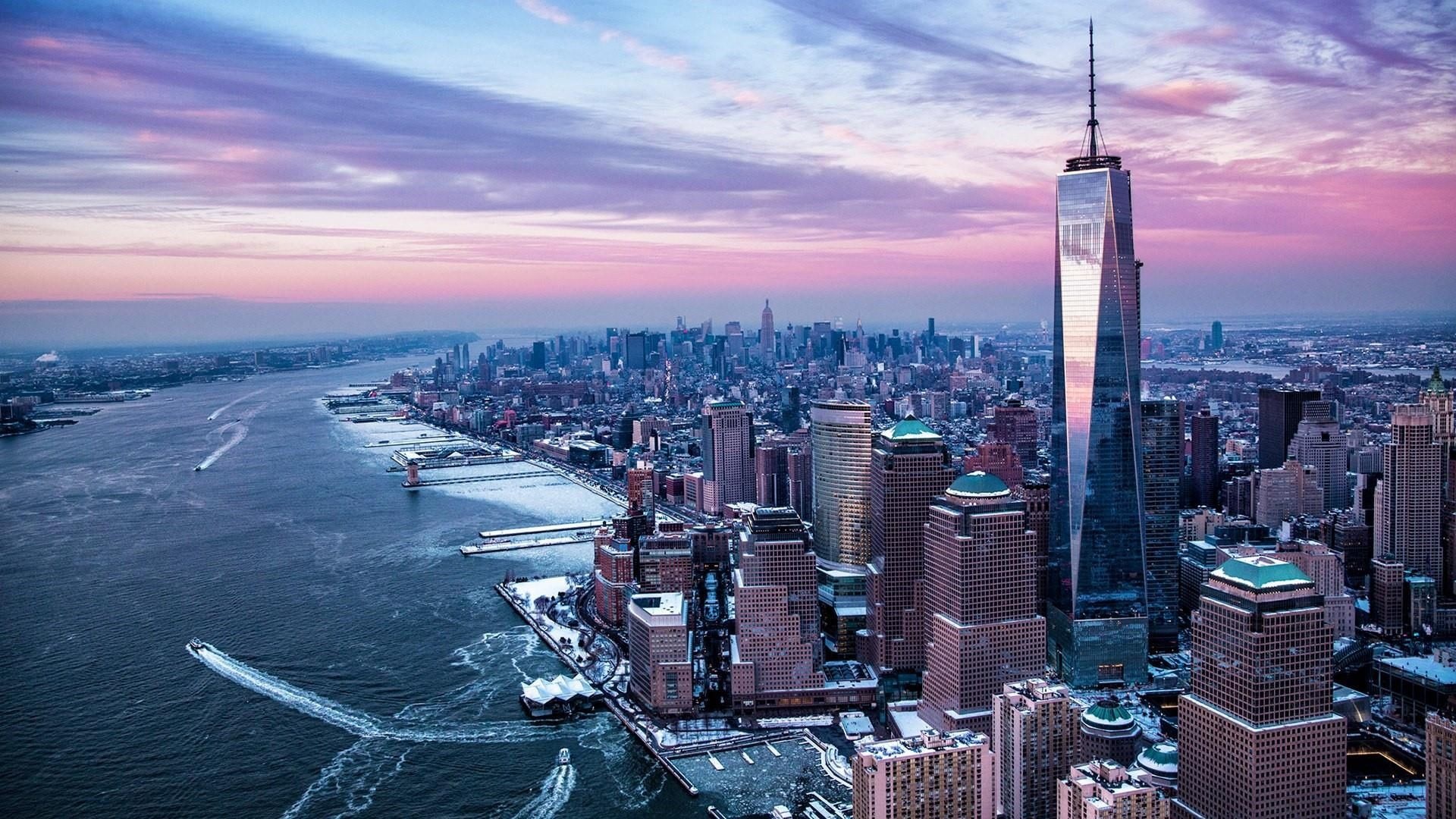 Freedom Tower, Landscape, New York city, Travel, 1920x1080 Full HD Desktop