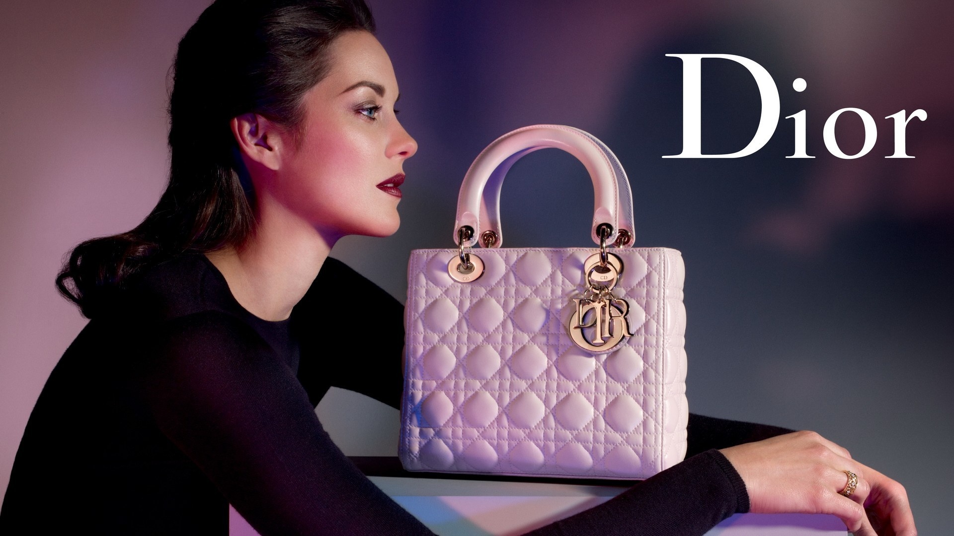 Marion Cotillard, Dior handbag, Purple profile, Celebrity style, 1920x1080 Full HD Desktop