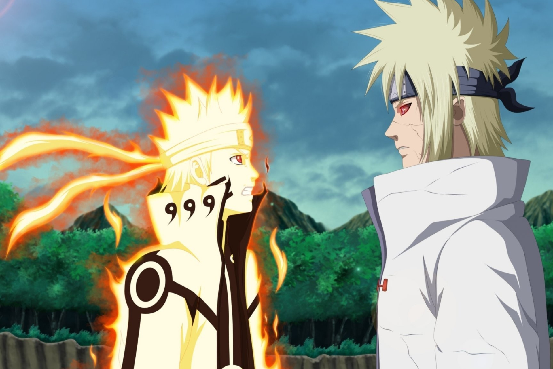 Edo Tensei Minato Namikaze, Kurama Chakra Mode Naruto, Naruto Shippuden, HD Desktop wallpaper