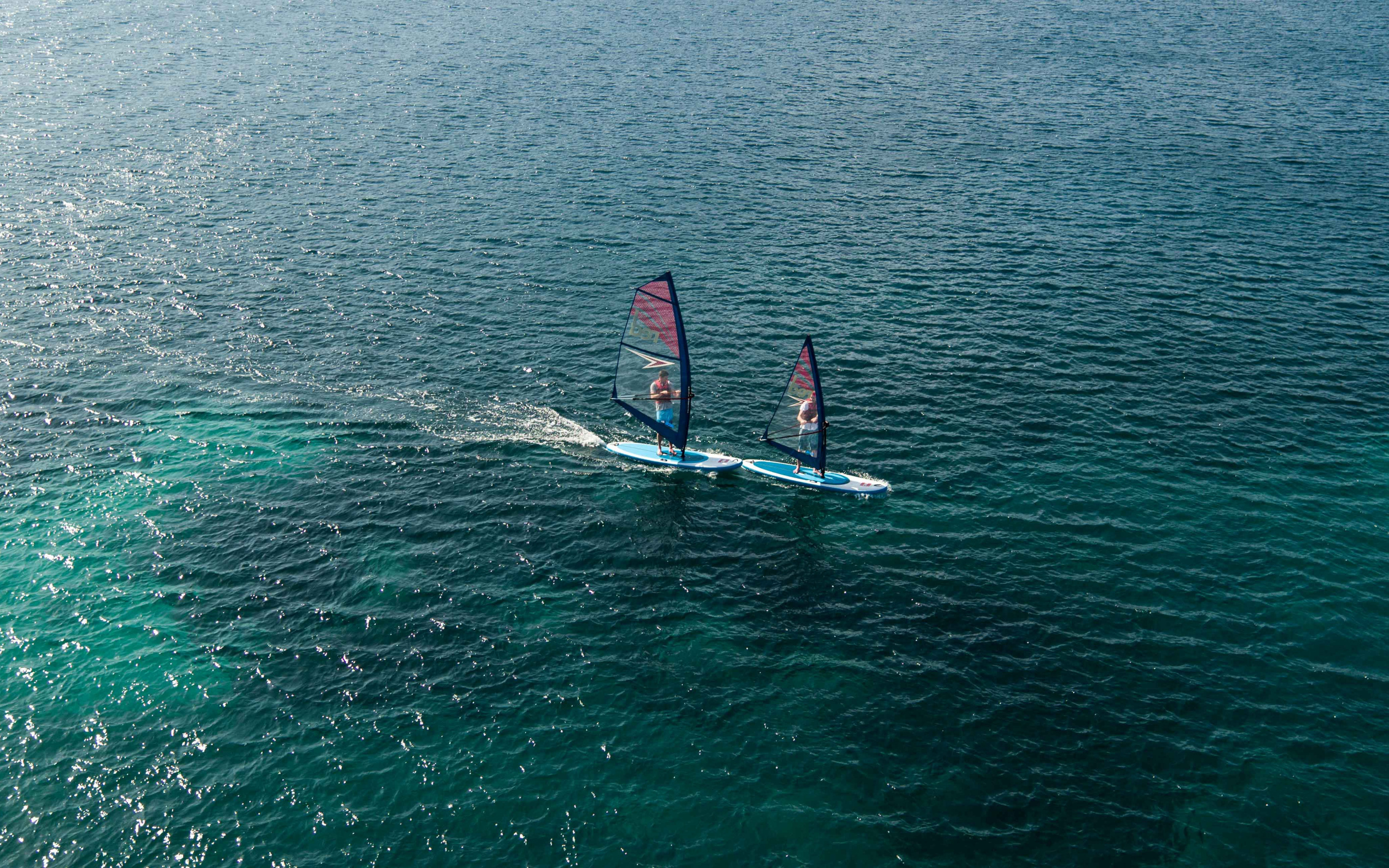 Windsurfing wallpapers, Sailing on the sea, Summer windsurfing concepts, High-resolution desktop backgrounds, 2880x1800 HD Desktop