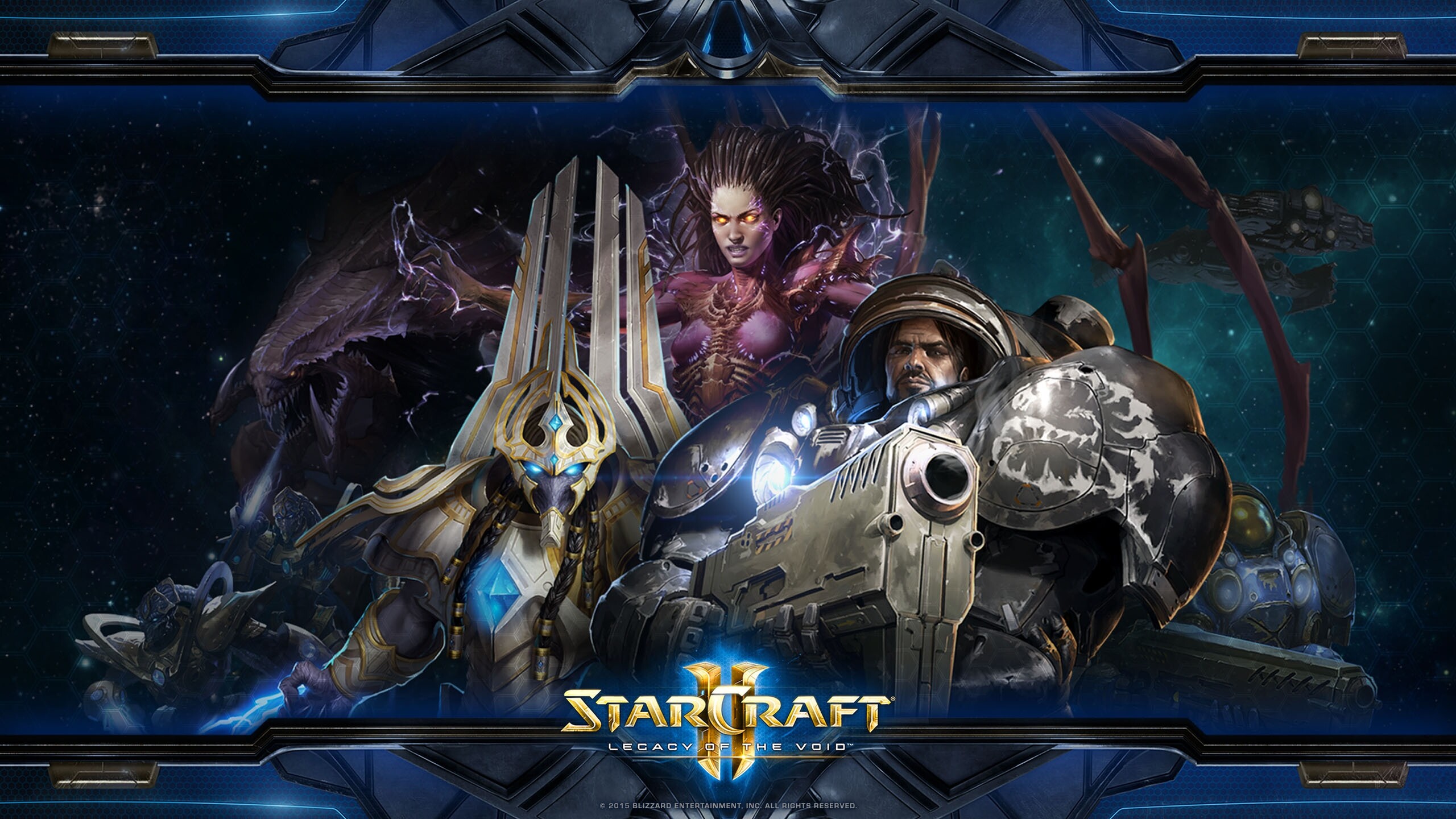 Official Starcraft artwork, Gaming media, Immersive gaming experience, Stunning visuals, 2560x1440 HD Desktop