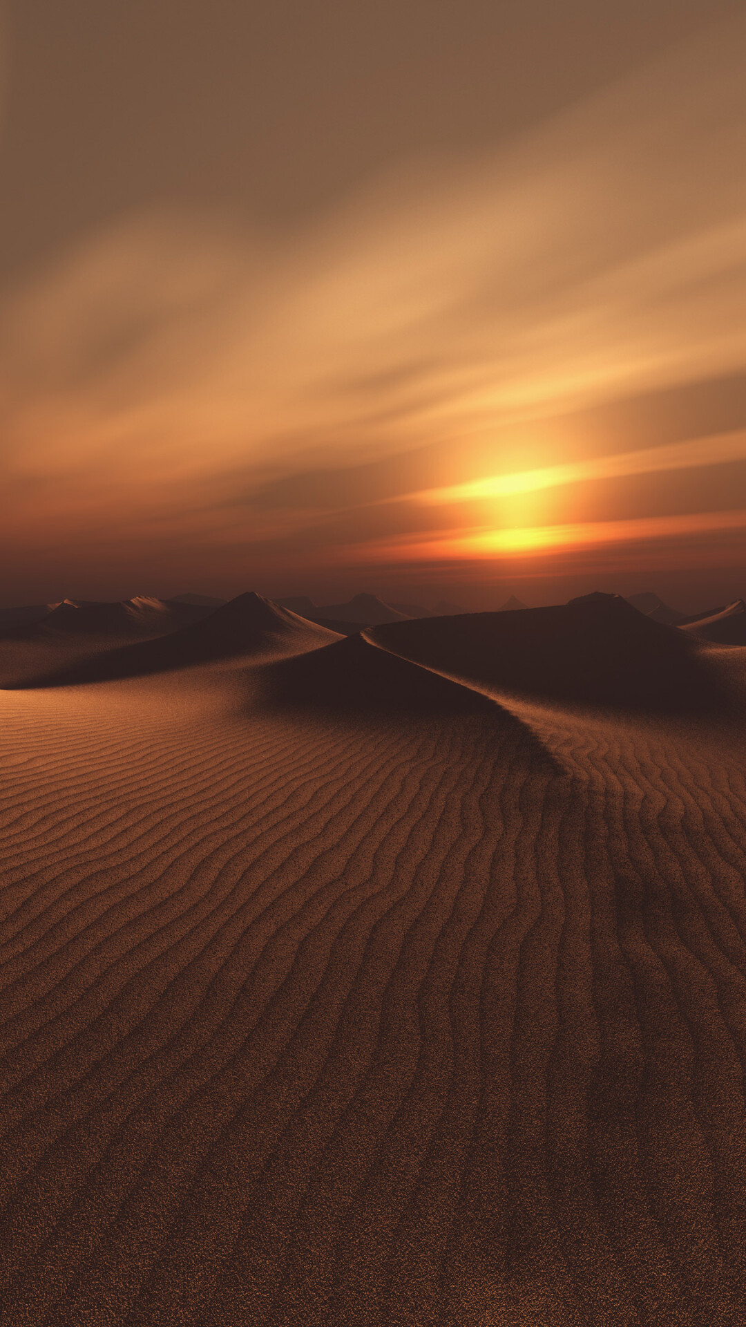 Mysterious desert nights, Starry skies, Moonlit dunes, Calm and quiet, 1080x1920 Full HD Phone