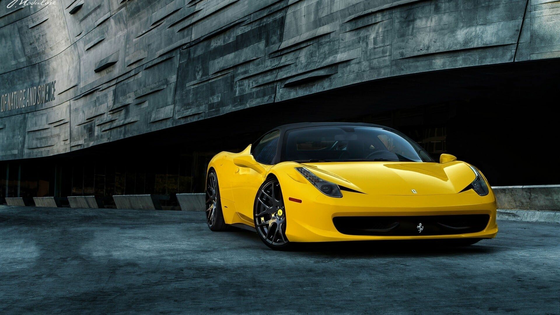 Ferrari Auto, Yellow, Wallpapers, 1920x1080 Full HD Desktop