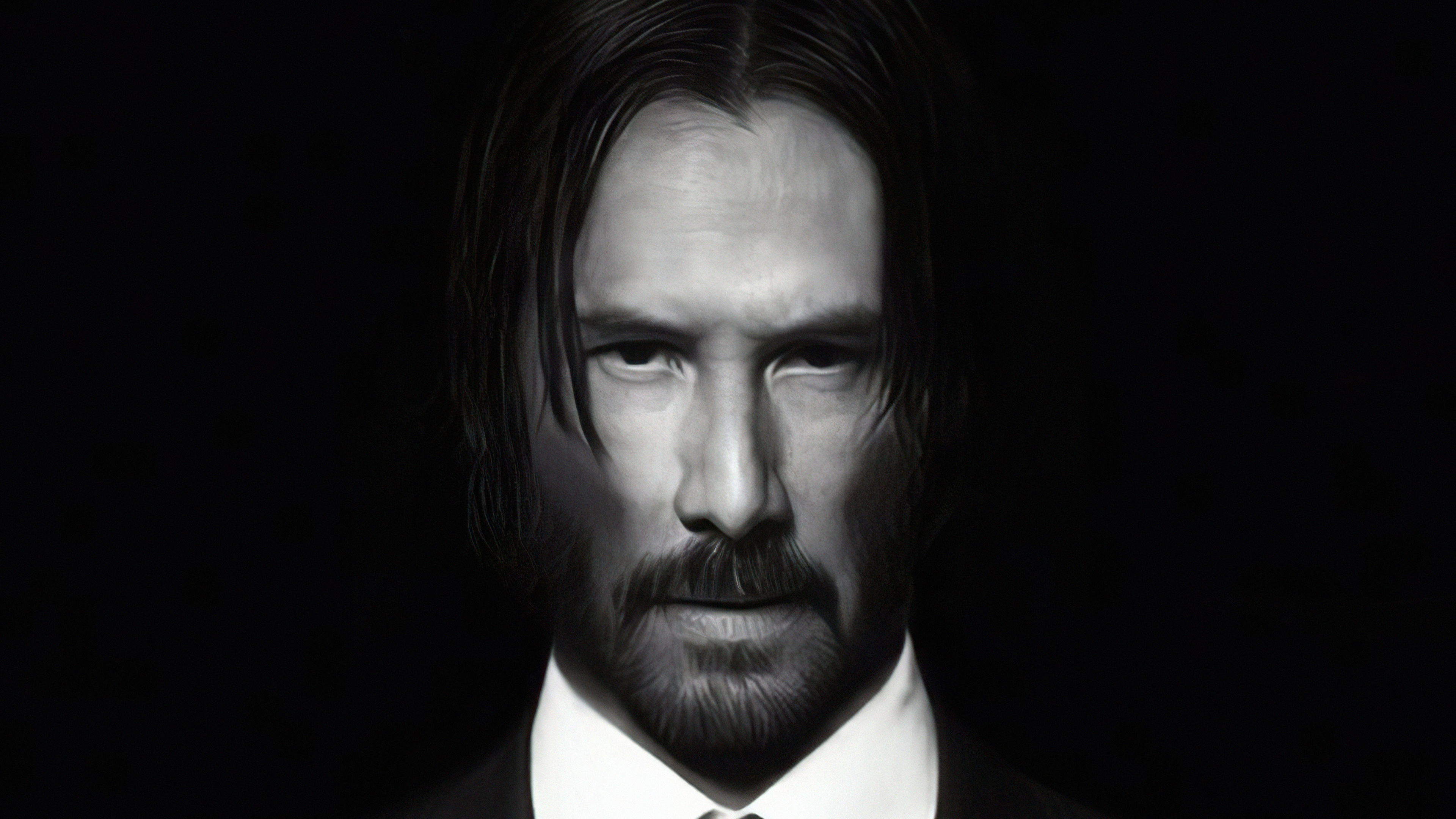 John Wick black wallpapers, Dark backgrounds, Mysterious vibe, Stylish visuals, 3840x2160 4K Desktop