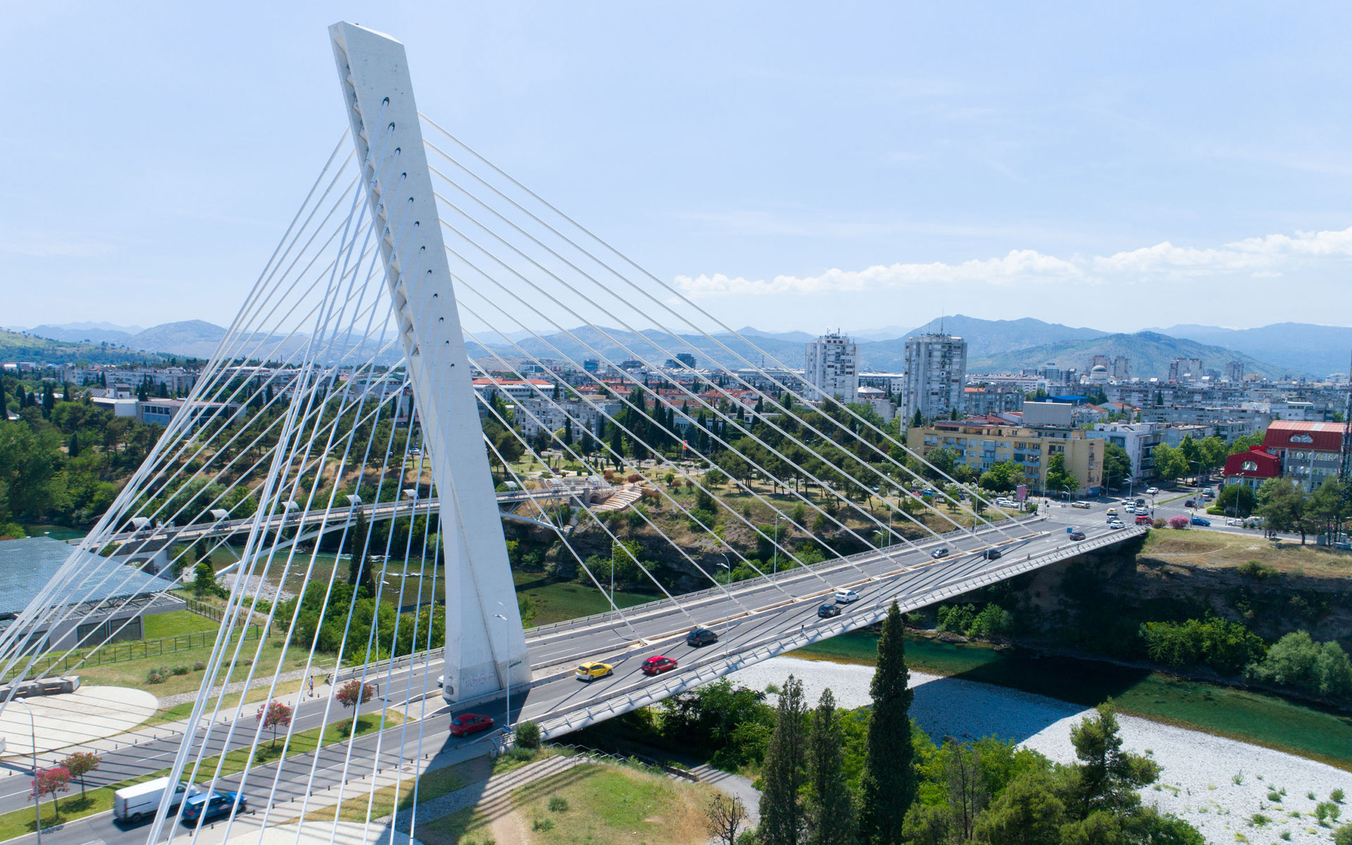 Podgorica, Montenegro, City office, Urban architecture, Business hub, 1920x1200 HD Desktop