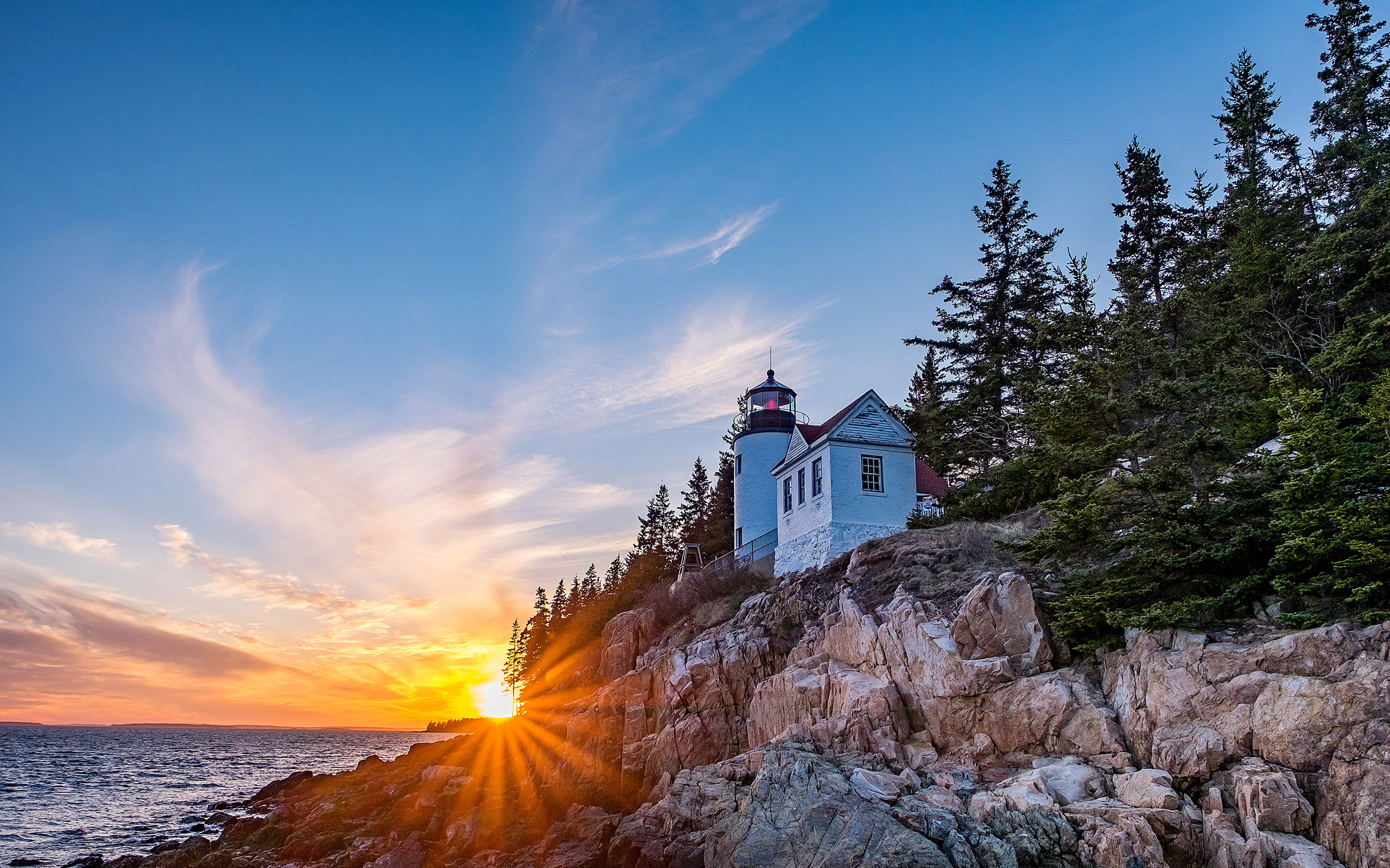 Bass Harbor Head Light Station, Maine Wallpaper, 2880x1800 HD Desktop