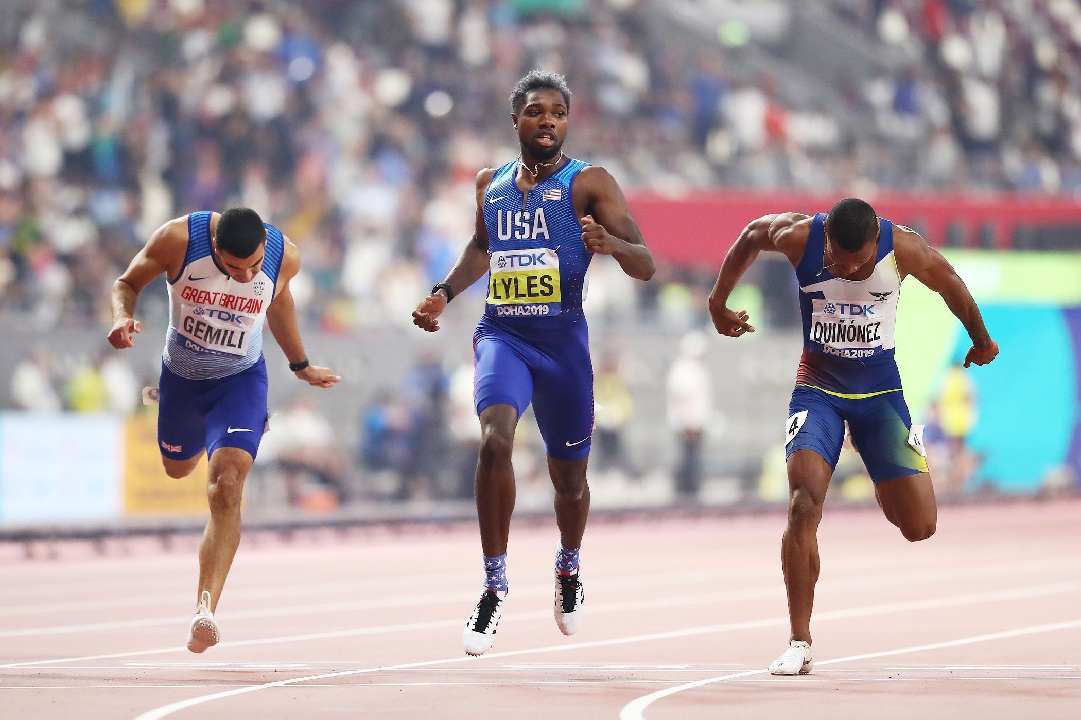 Noah Lyles, 200 metres, Lightning speed, Track and field, 2100x1400 HD Desktop