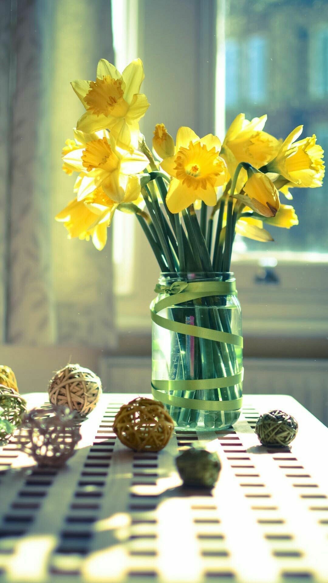 Daffodils, Flower Bouquet Wallpaper, 1080x1920 Full HD Phone