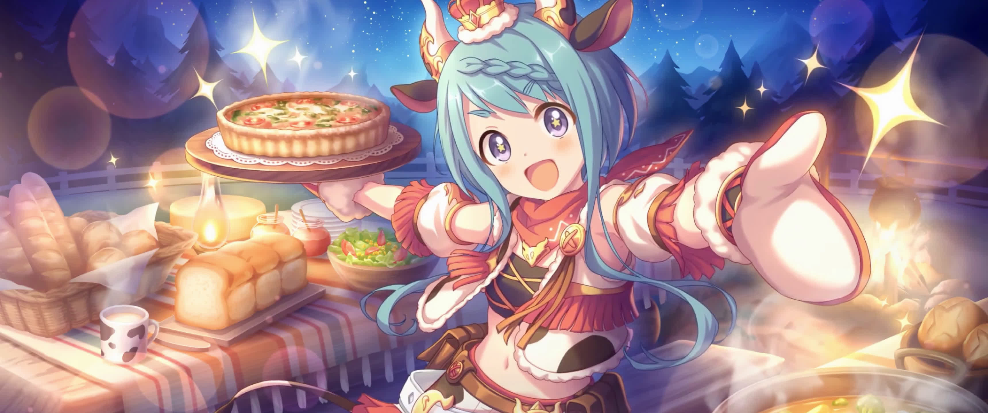 Princess Connect! Re: Dive, Live wallpapers, Desktophut, 3440x1440 Dual Screen Desktop