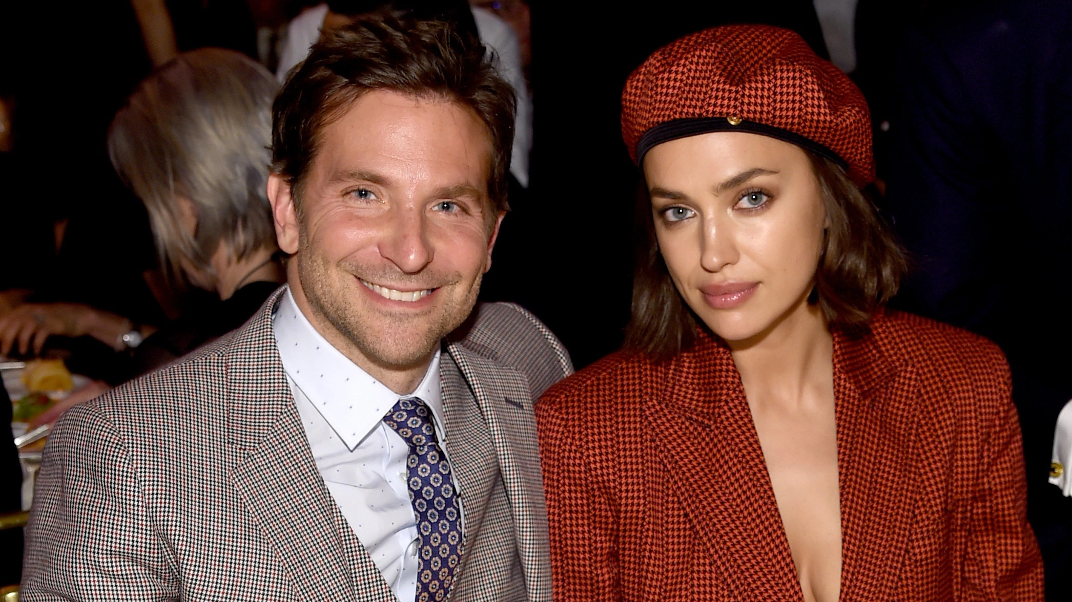Bradley Cooper and Irina Shayk, BAFTAs after party, Celebrity couple, Reunion, 2100x1180 HD Desktop