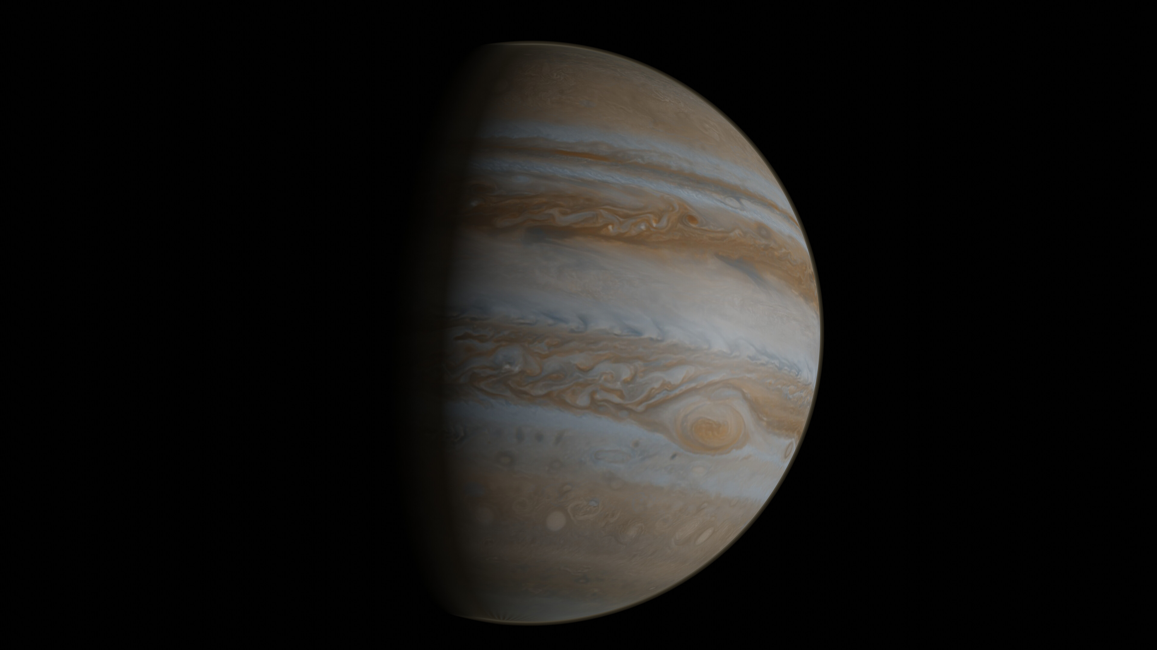 2nd 4k Jupiter, Improved render, Blender artwork, 3840x2160 4K Desktop