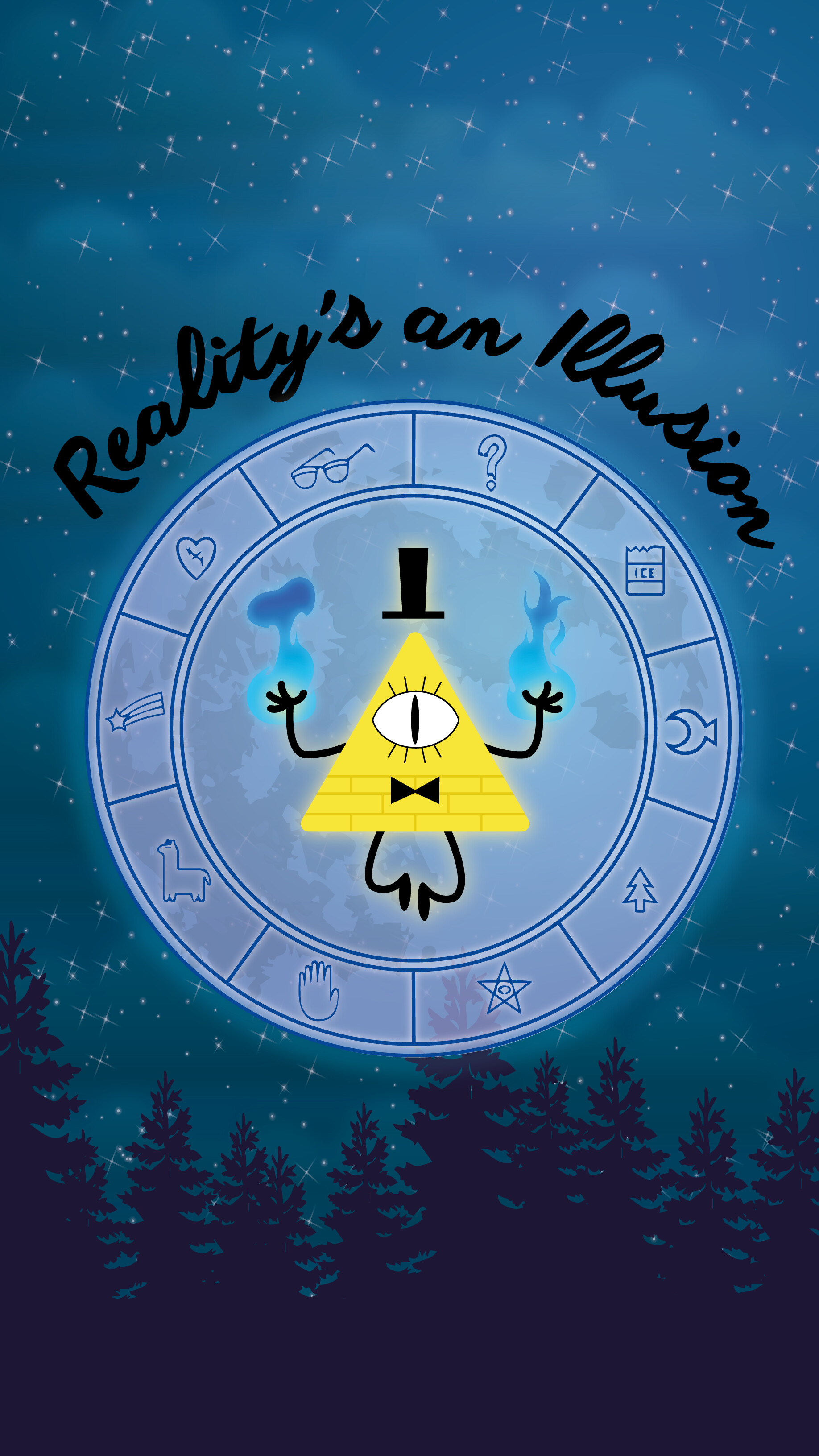 Gravity Falls Animation, Bill Cipher wallpapers, iPhone backgrounds, Mind-bending mystery, 1840x3270 HD Phone