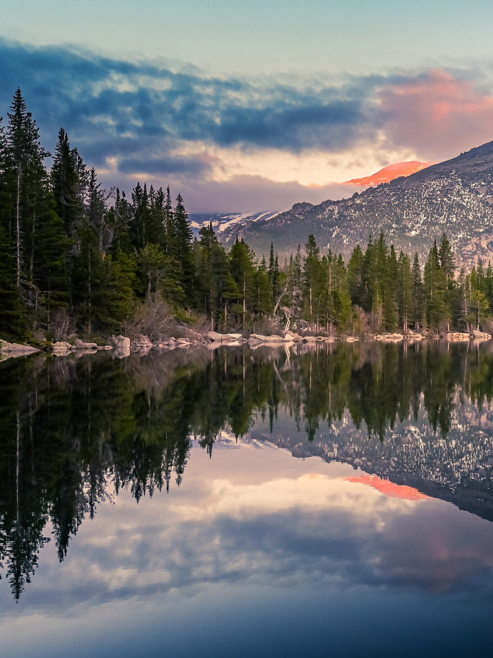 Rocky Mountain National Park, Earth reflection, 2050x2740 HD Phone