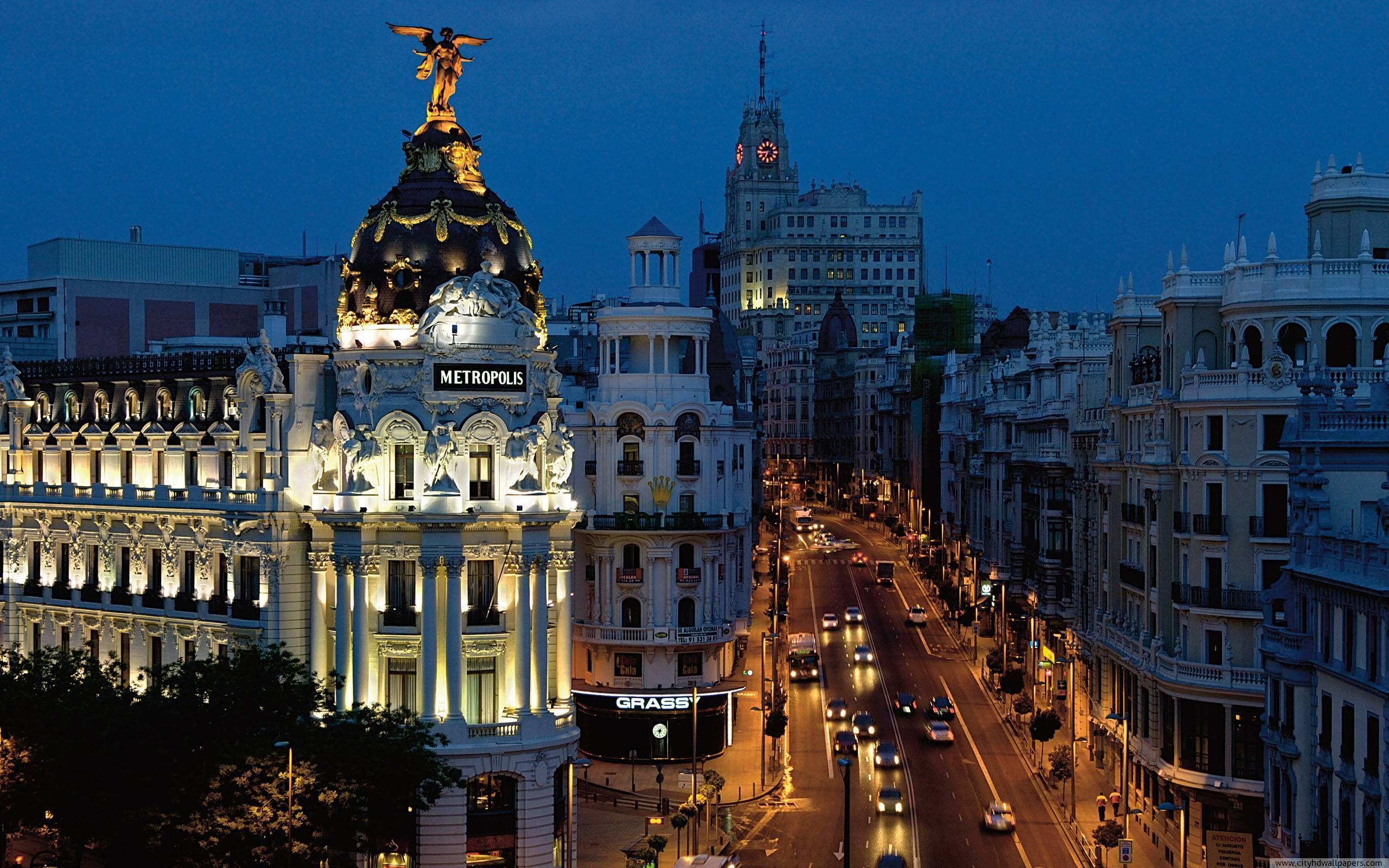 Metropolis Building, Madrid Wallpaper, 2560x1600 HD Desktop