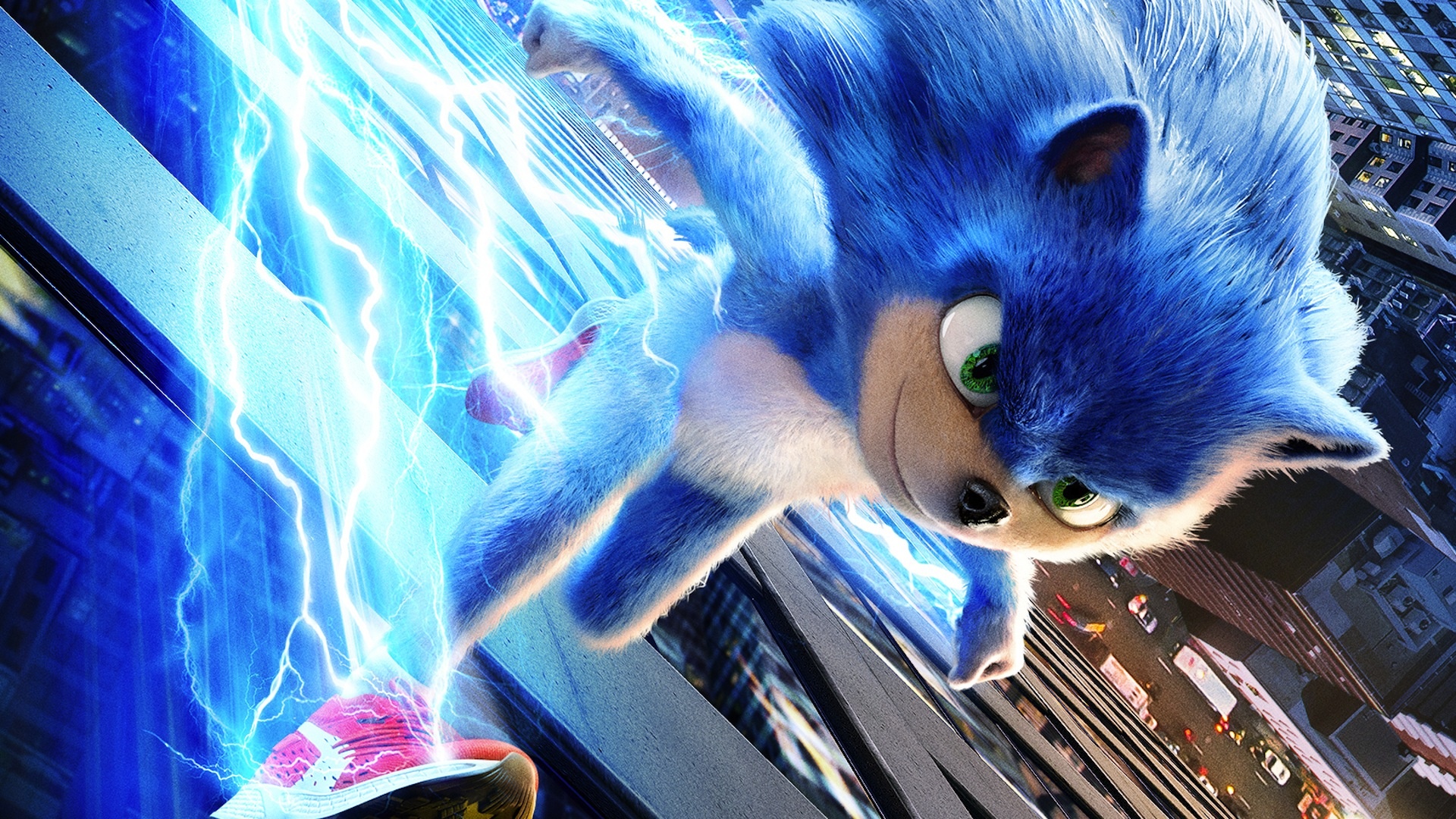 Sonic the Hedgehog Movie, Blue blur hero, Live-action adaptation, Action-packed adventure, 1920x1080 Full HD Desktop