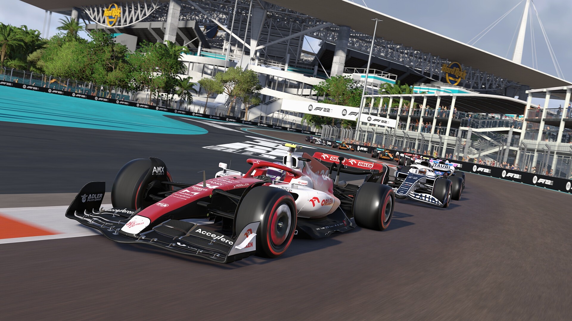 Alfa Romeo C42 F1 car, Miami International Autodrome, Scuderia AlphaTauri AT03, Hard Rock Stadium, Full HD Desktop wallpaper