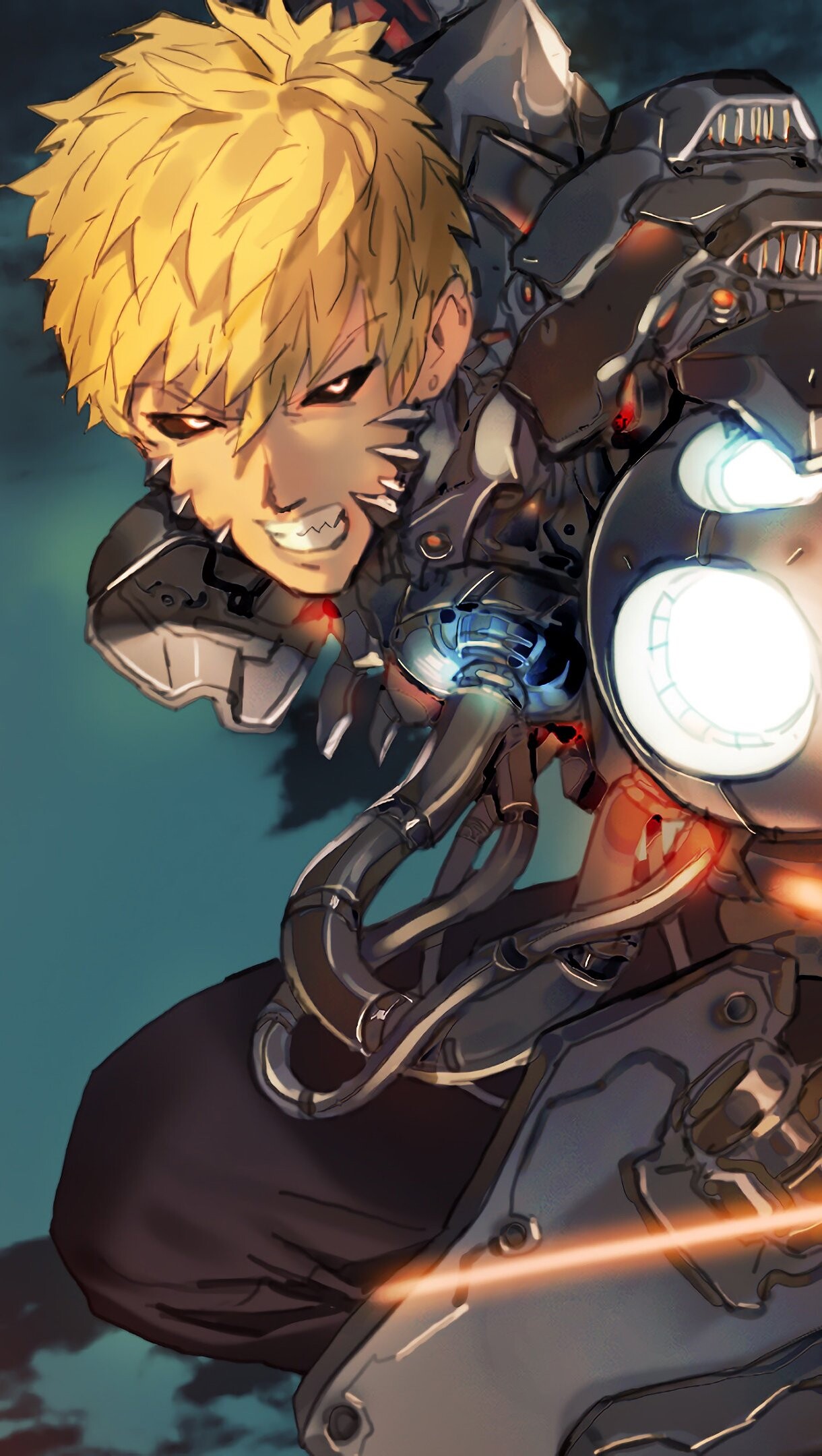 Genos, One Punch Man, Anime wallpaper, Ultra HD, 1220x2160 HD Phone