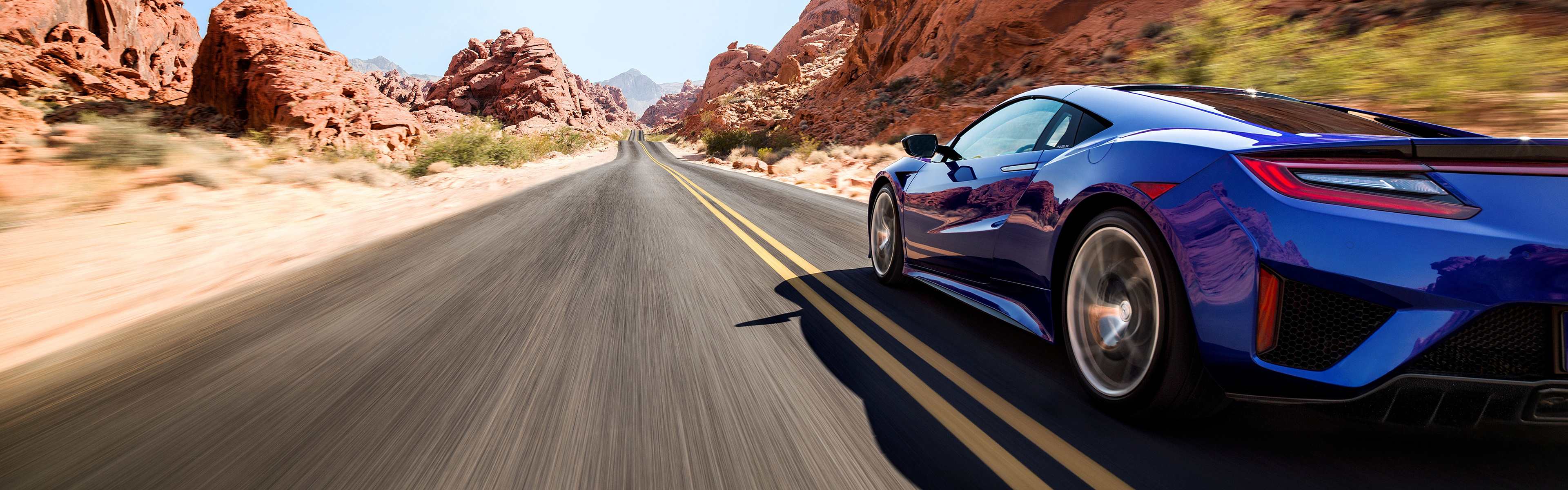 Honda, Dual monitors wallpaper, NSX sports car, Asphalt road, 3840x1200 Dual Screen Desktop