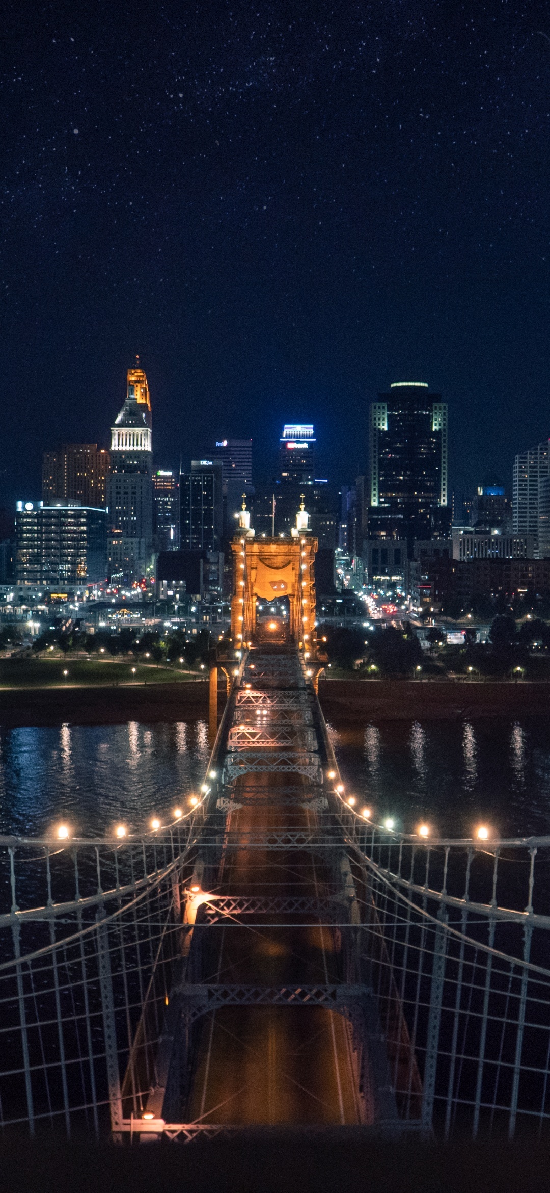 Cincinnati, Brcke, Wolkenkratzer, Gebude, 1080x2340 HD Phone