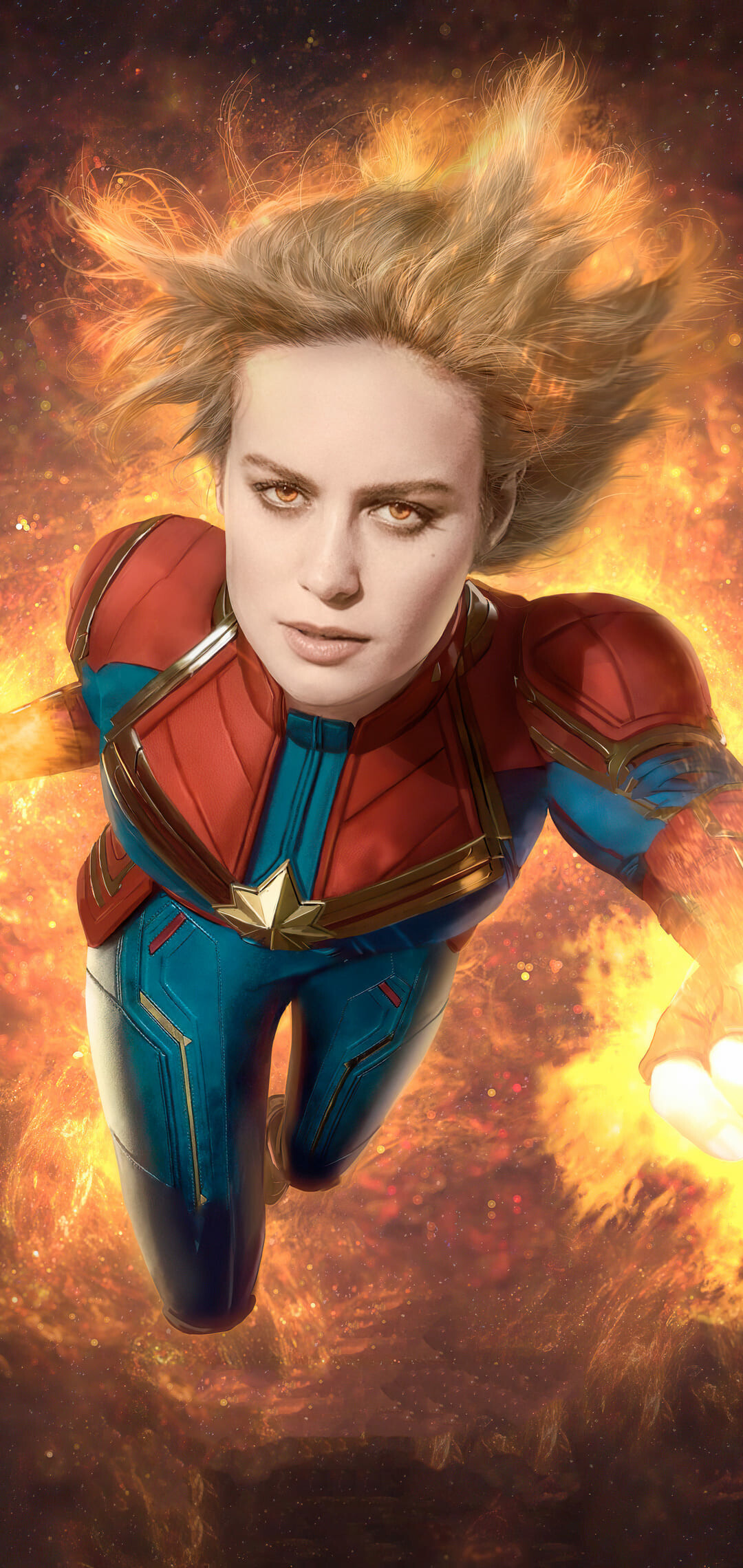 Marvel, Captain Marvel wallpapers, Top 4K quality, Superhero background, 1080x2280 HD Phone