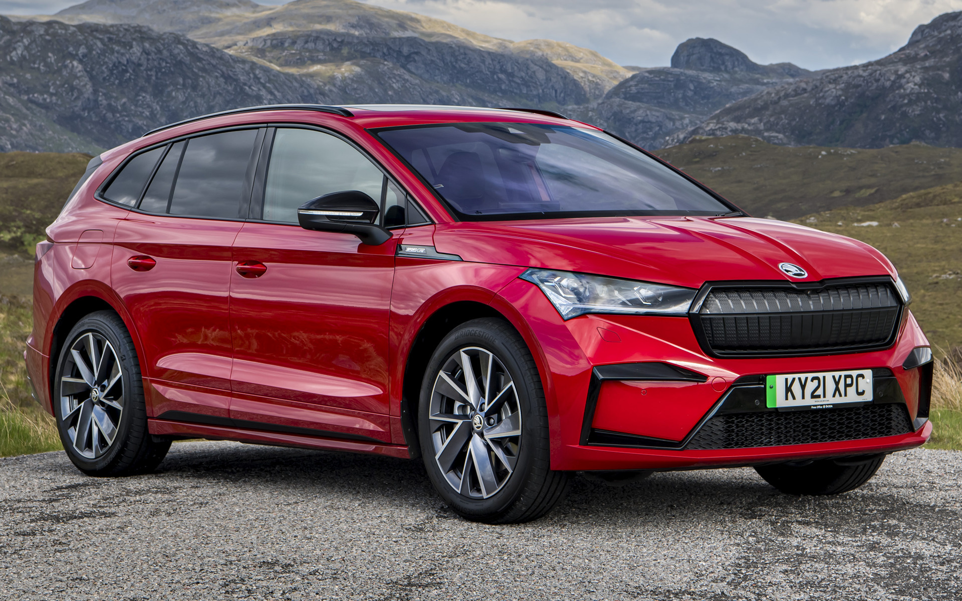 Skoda Enyaq, Sportline model, UK wallpapers, Car pixel, 1920x1200 HD Desktop