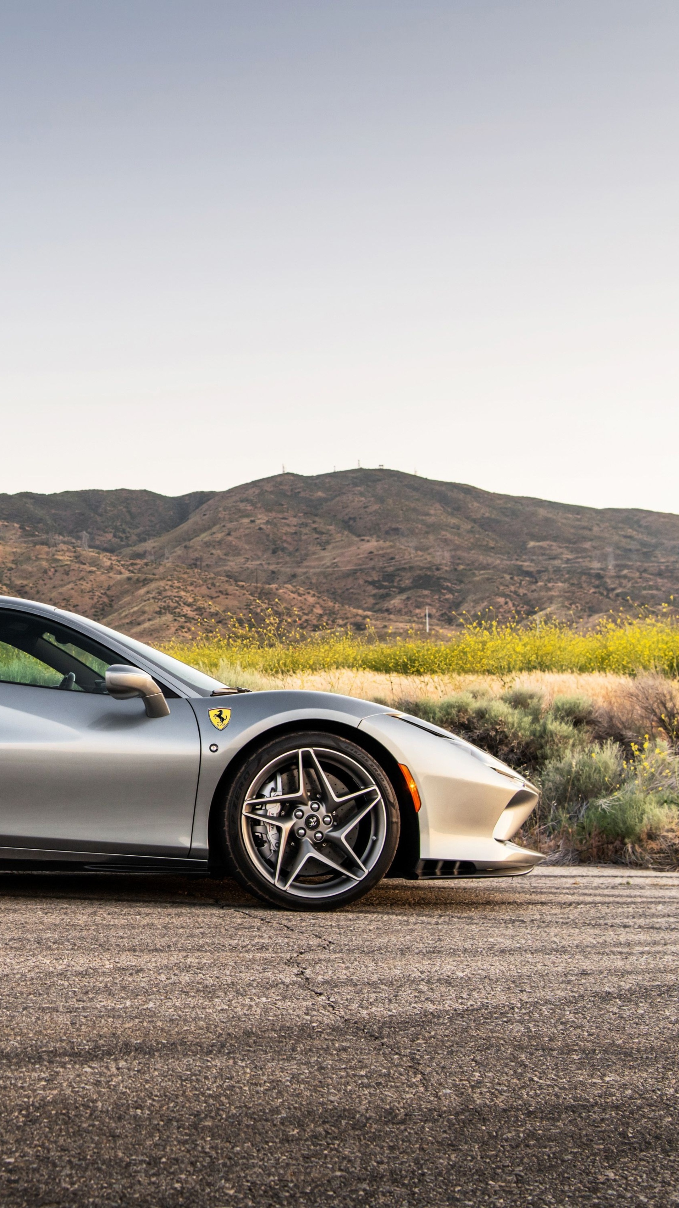 Ferrari F8, Side view, Xperia wallpapers, HD images, 2160x3840 4K Phone